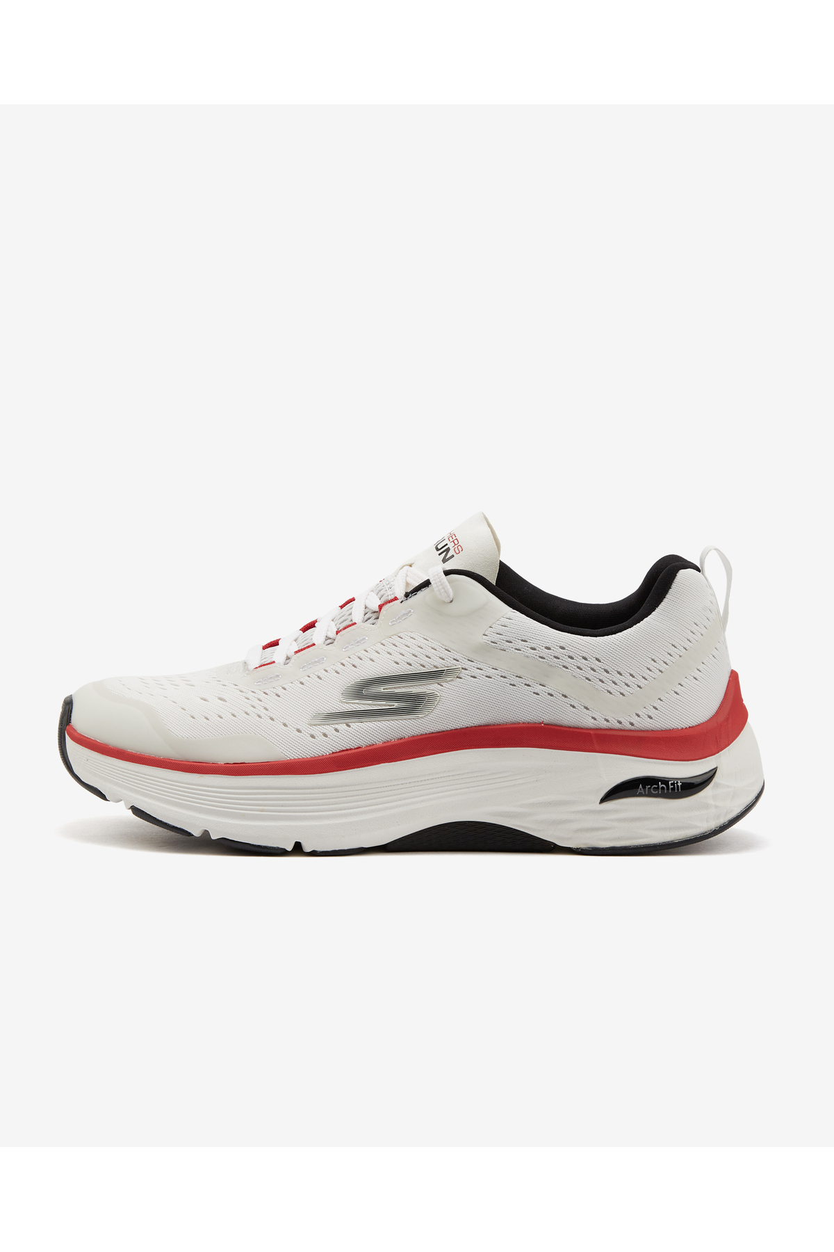 اسکچرز کفش‌های دویدن مردانه سفید MAX Cushioning ARCH FIT کد 220196 WBK