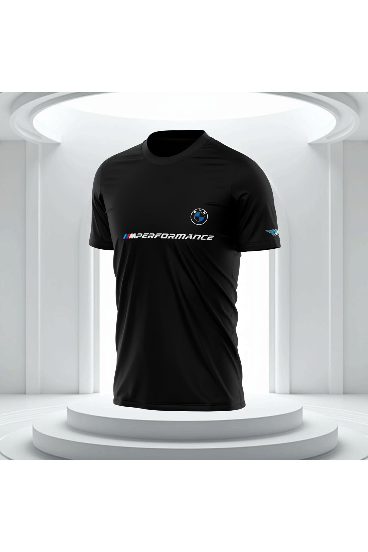 Bulvar Lee Erkek Sıfır Yaka BMW Baskılı Yazlık T-Shirt