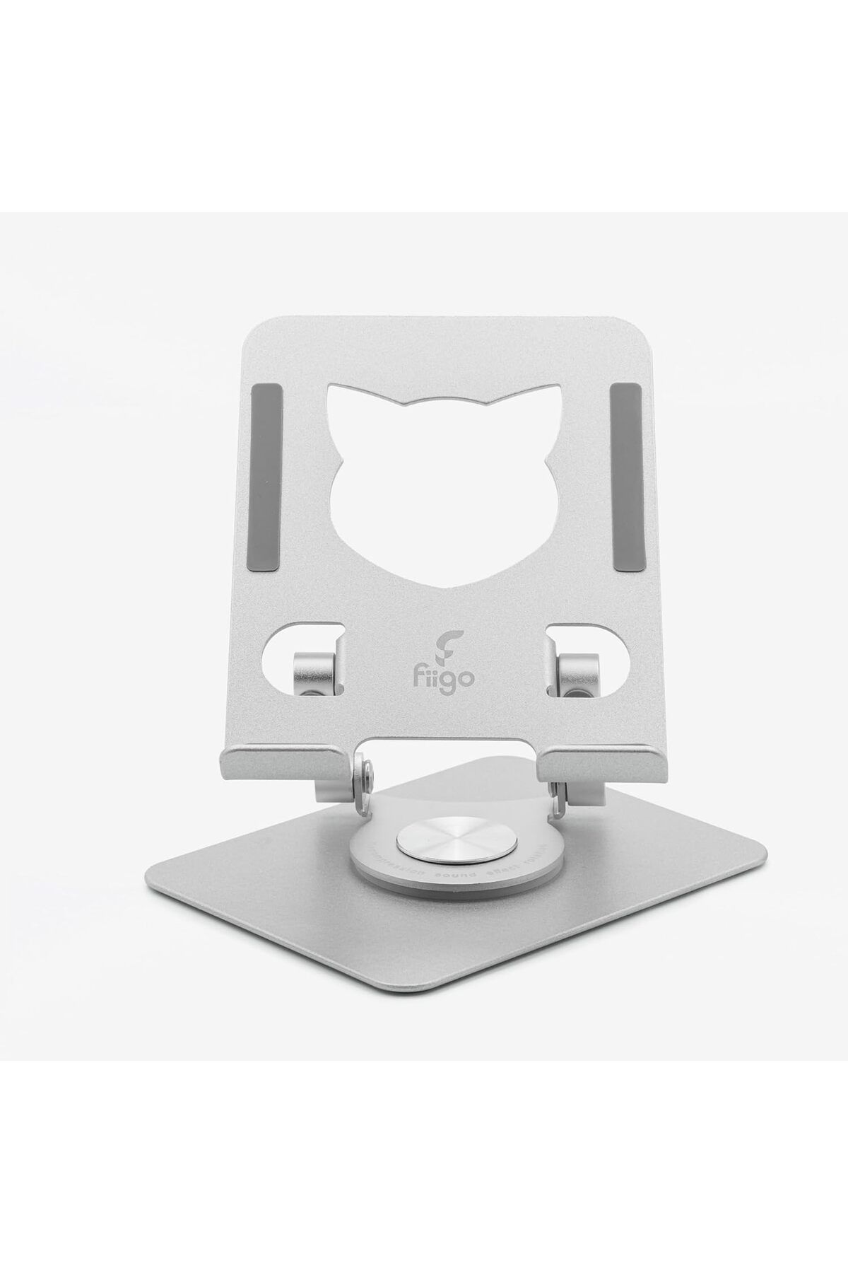ÇAĞUR Dark 360 Derece Dönebilen Tablet ve Telefon Standı Kedi Figürlü Metal Silver Yenii 1099594