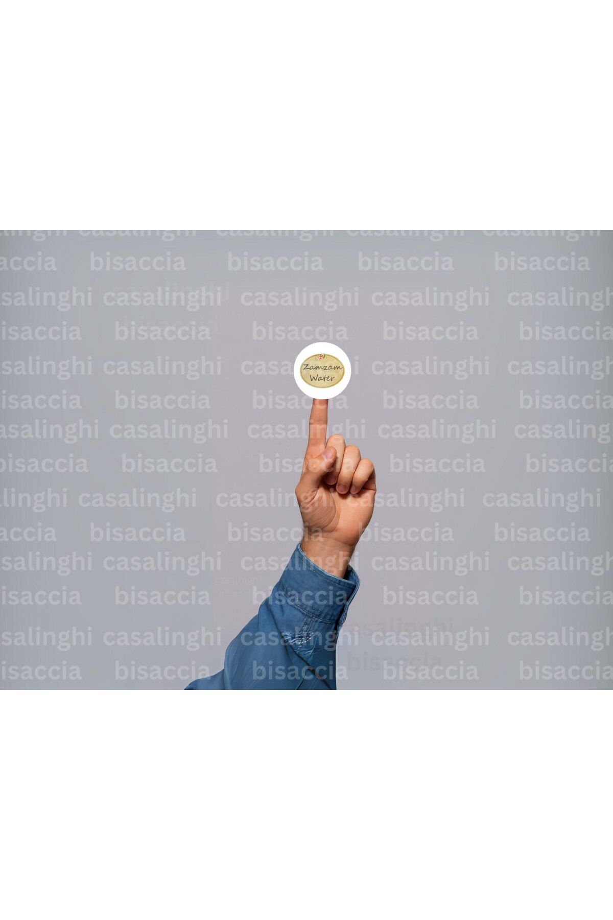 CASALINGHI İngilizce Zemzem Suyu Hediyesi Etiketi Yuvarlak Mat Sticker Zamzam Hajj Umre 4 Cm (45 Adet)