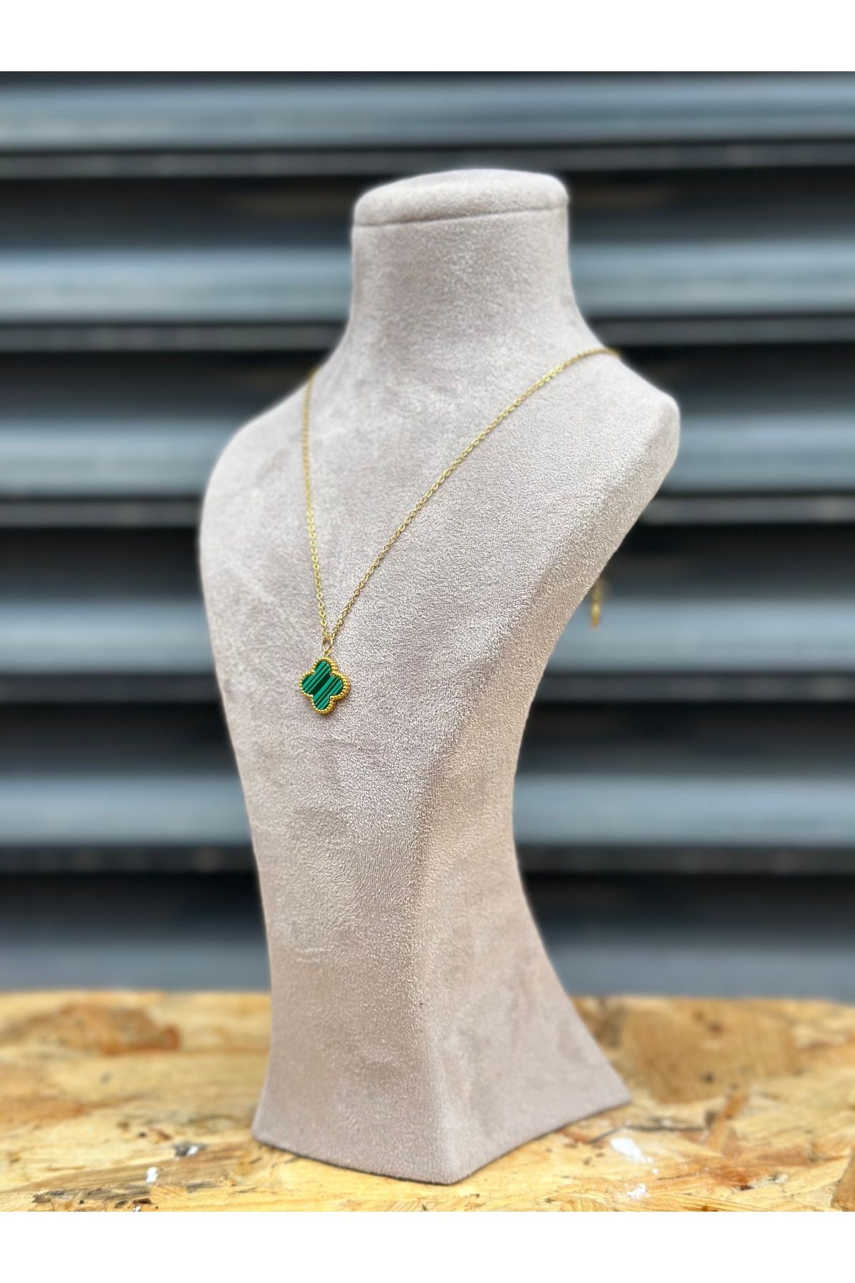 staınless steel Van Cleef kolye