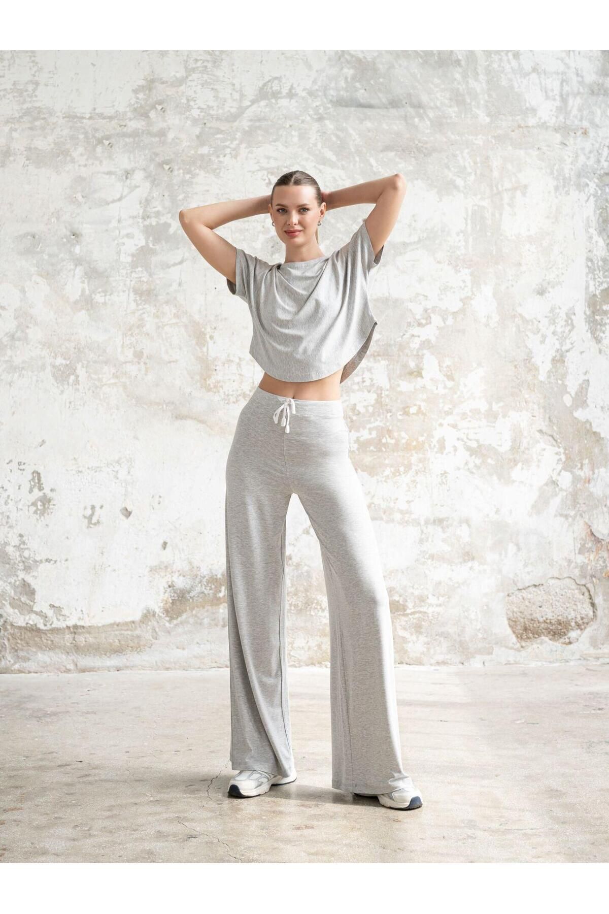 Bugasy Kadın Gray Breeze Yoga Pantolonu