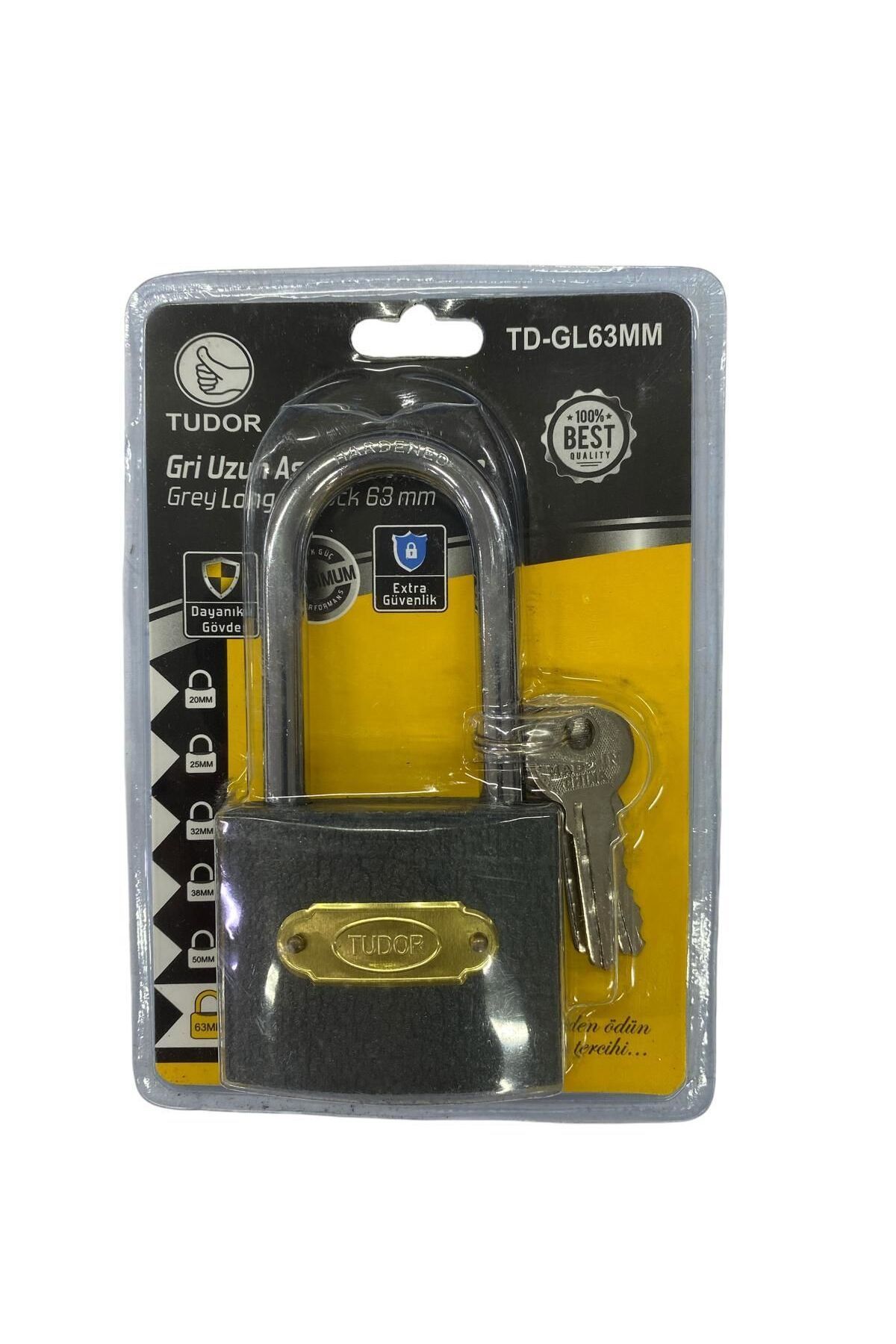 MyDrop Tudor 63 mm Uzun Gri Asma Kilit