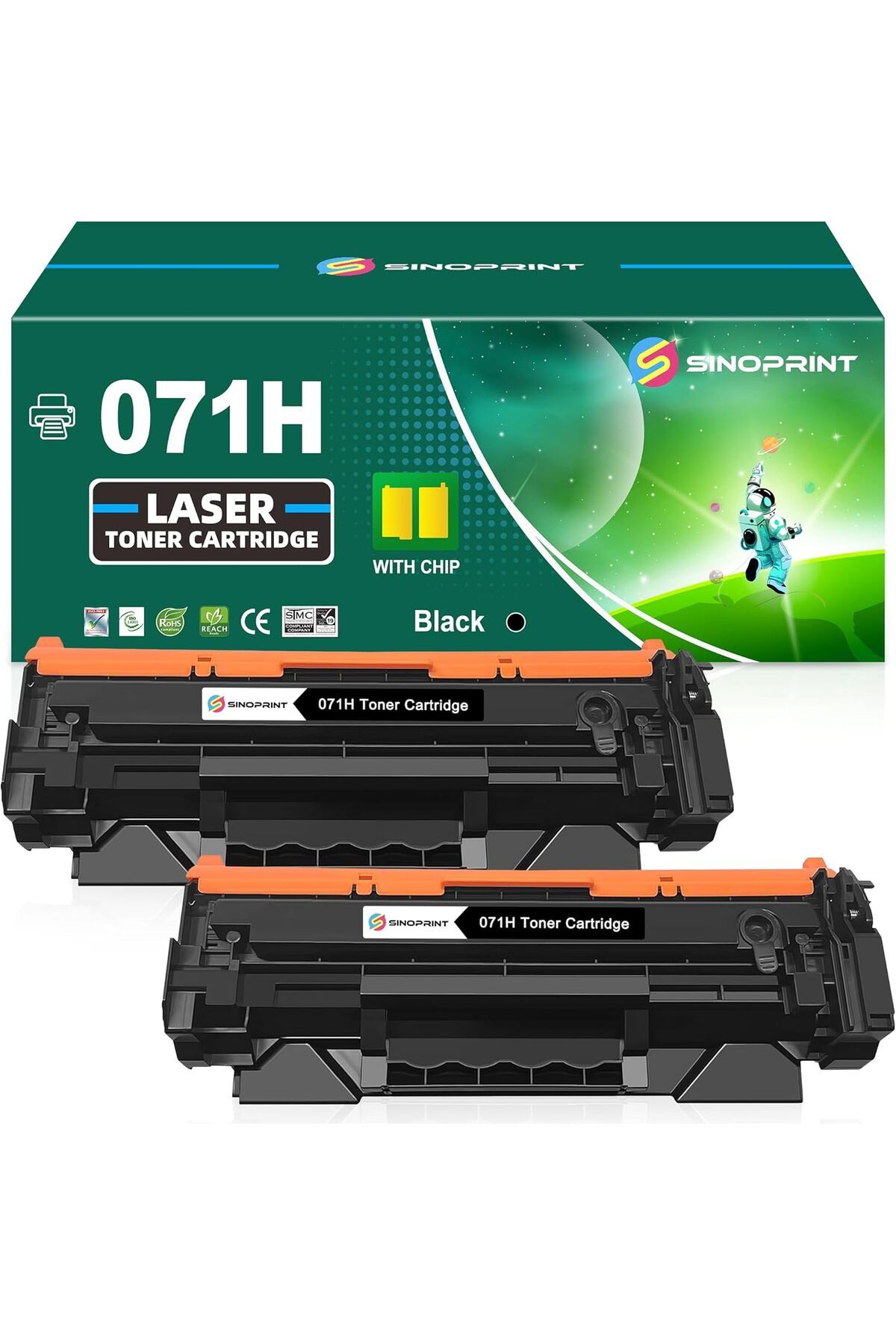 Canon ÇİPLİ CRG071H for LBP122dw MF273dw MF275dw LBP122 LBP120 MF270 MF272dw (2 Pack-Black)