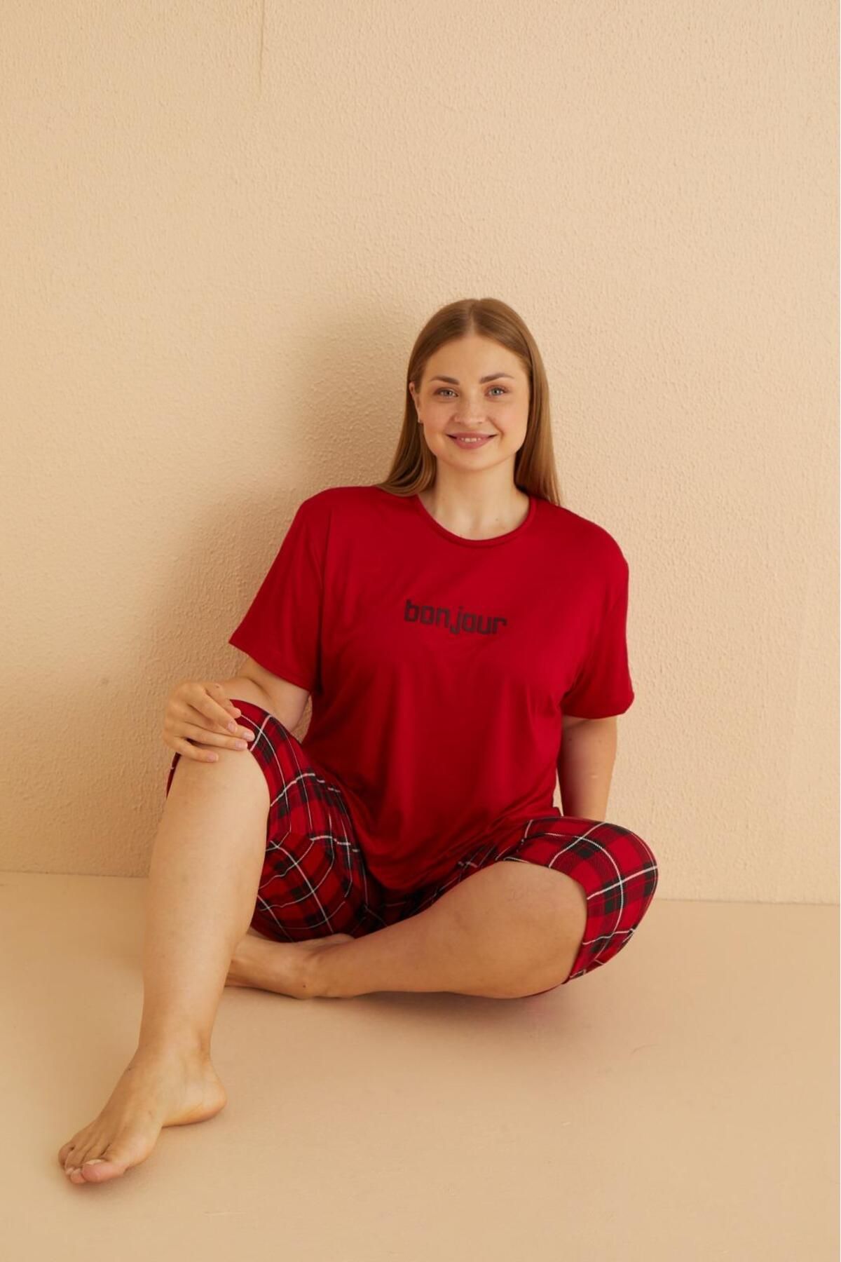 Mihra Stil Mihra 50503-769 Kadın Büyük Beden Pijama Takımı