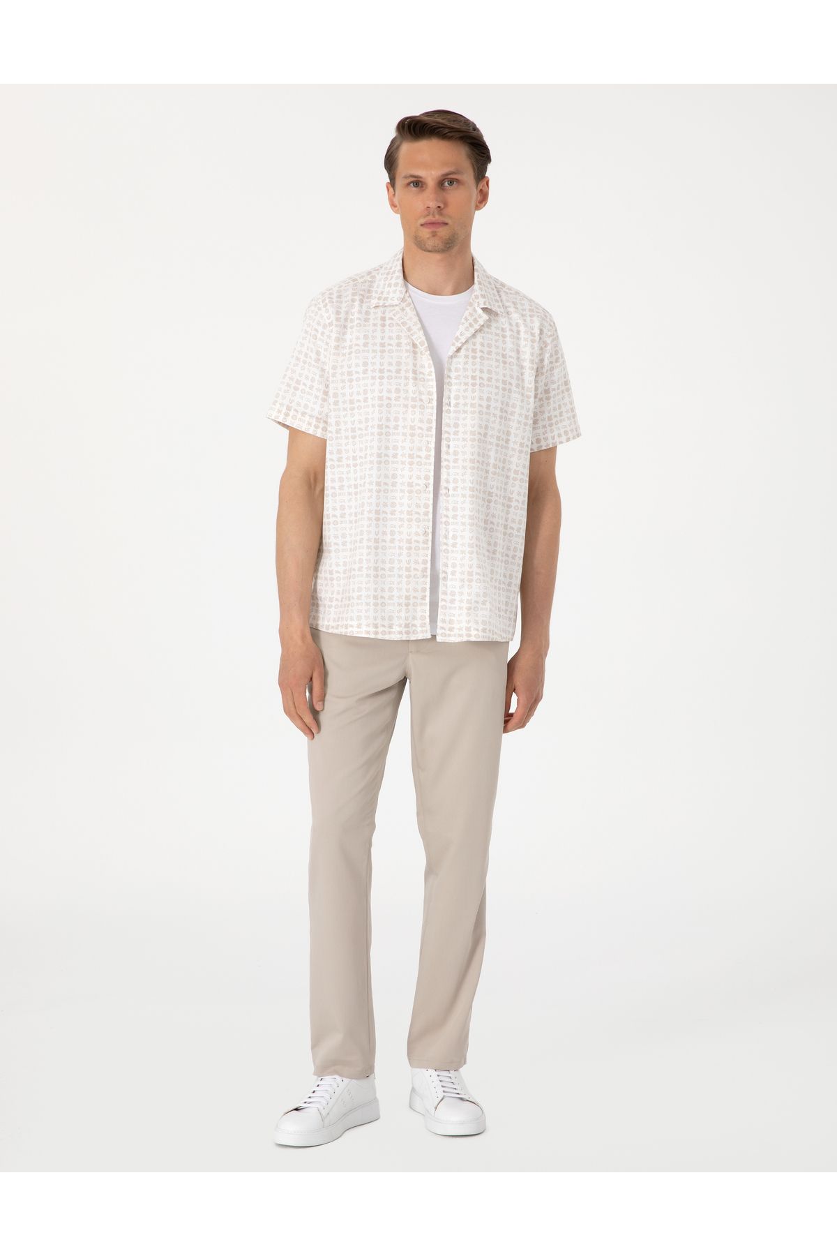 Pierre Cardin Bej Slim Fit Kumaş Pantolon 50306715-VR012