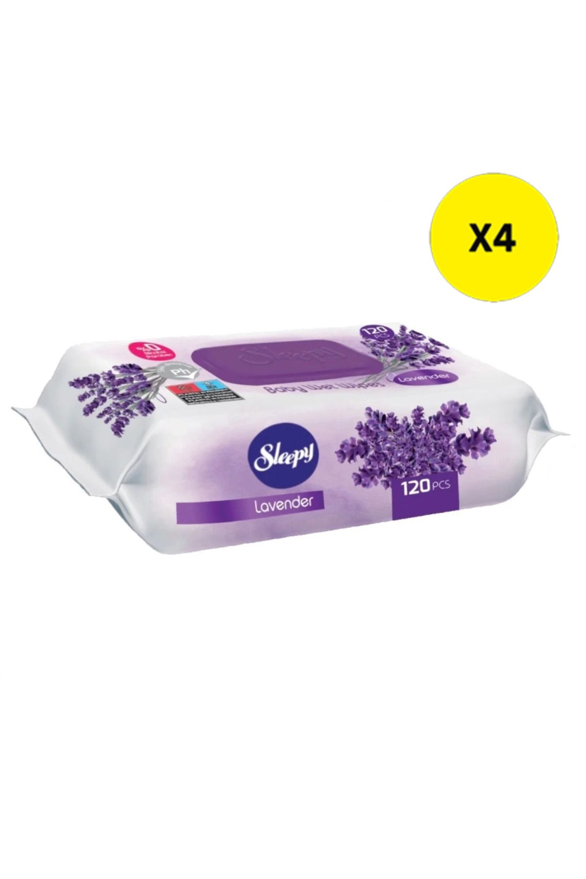 Sleepy X4-sleepy Servetele Umede 120buc Lavanda - One Size