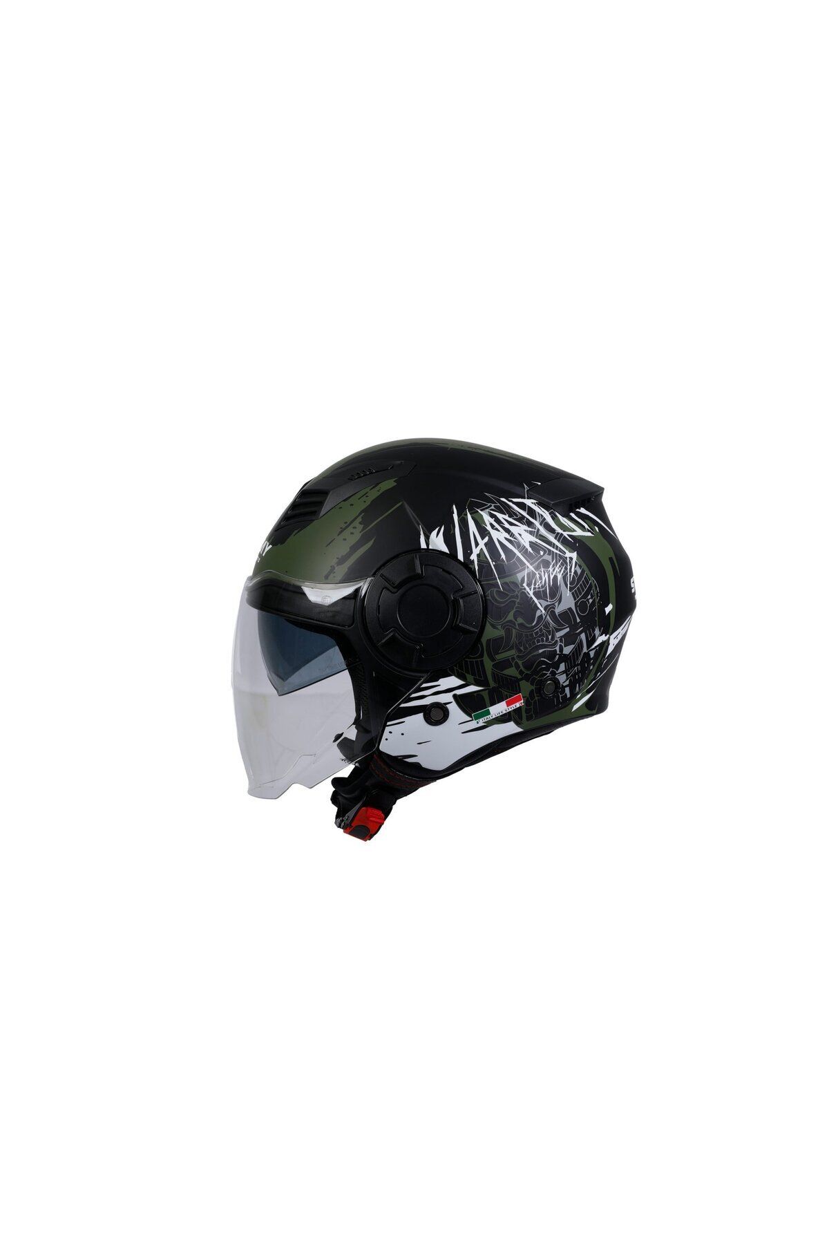 Sway SW 766 WARRIOR Matt Black Army Grey Yarım Kask