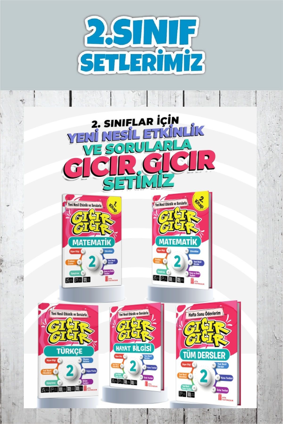 Ata Yayıncılık 2.Sınıf Yeni Nesil Etkinlik ve Sorularla Gıcır Gıcır 5 li Set