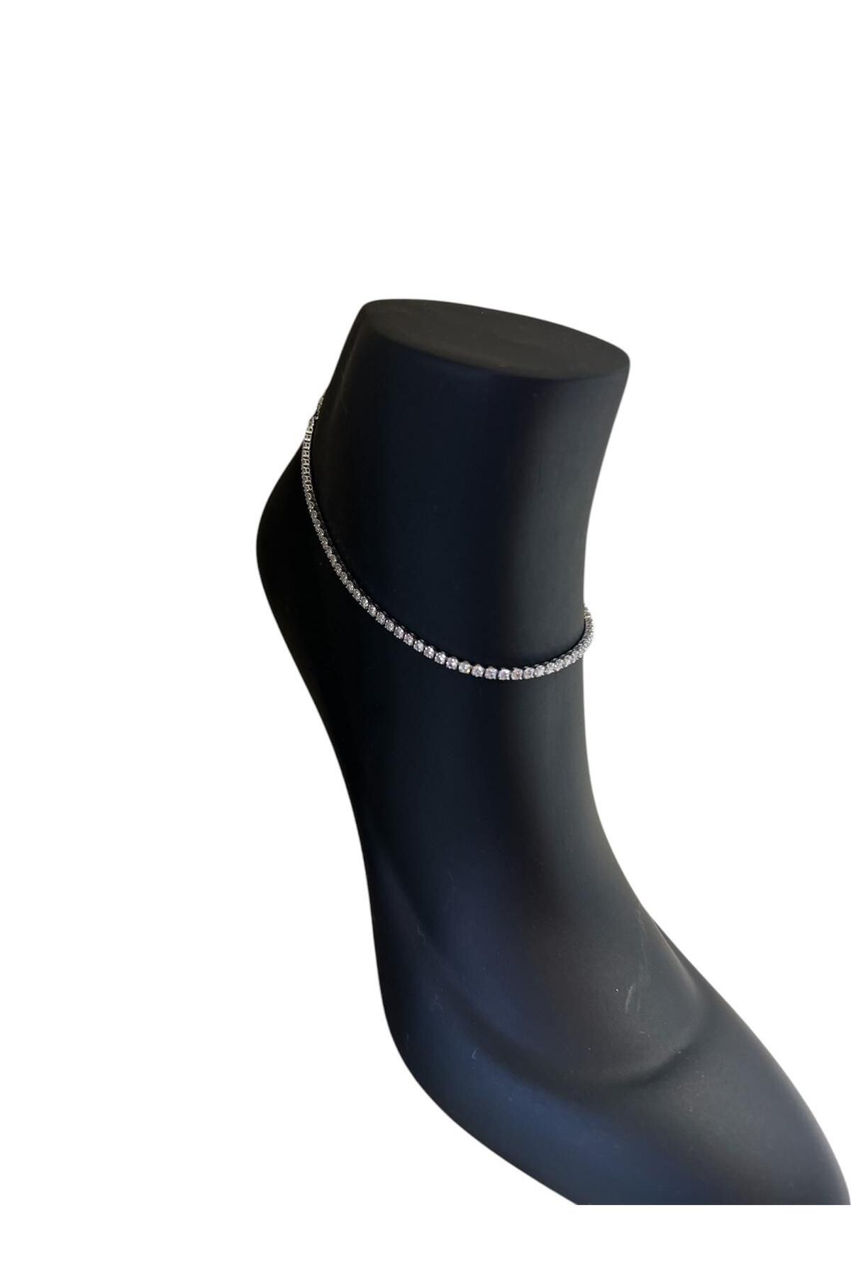 ATELİER BEREN Crystal Touch İnce Model Gold - Silver Halhal