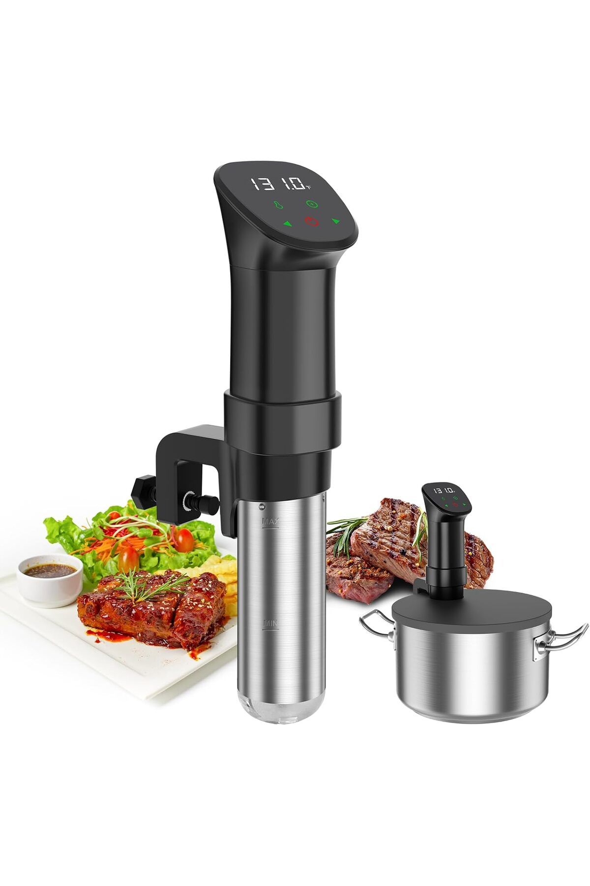 ROCYIS Sous Vide Makinesi-Suvee Pişirici-Kapaklı Sous Vide Kiti-1000W Hızlı Isıtma