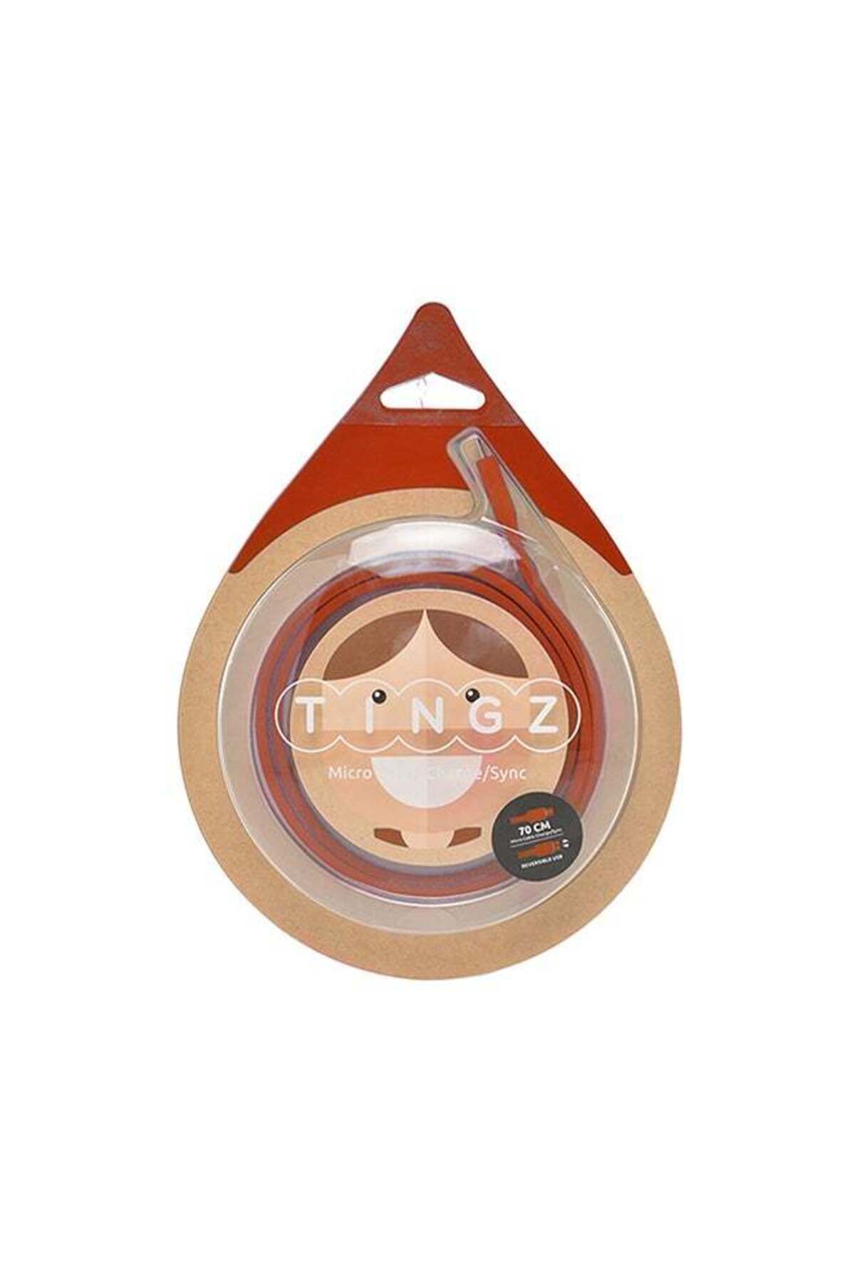 Tingz-Silicon Cable 70CM Micro to USB Cable Red 1