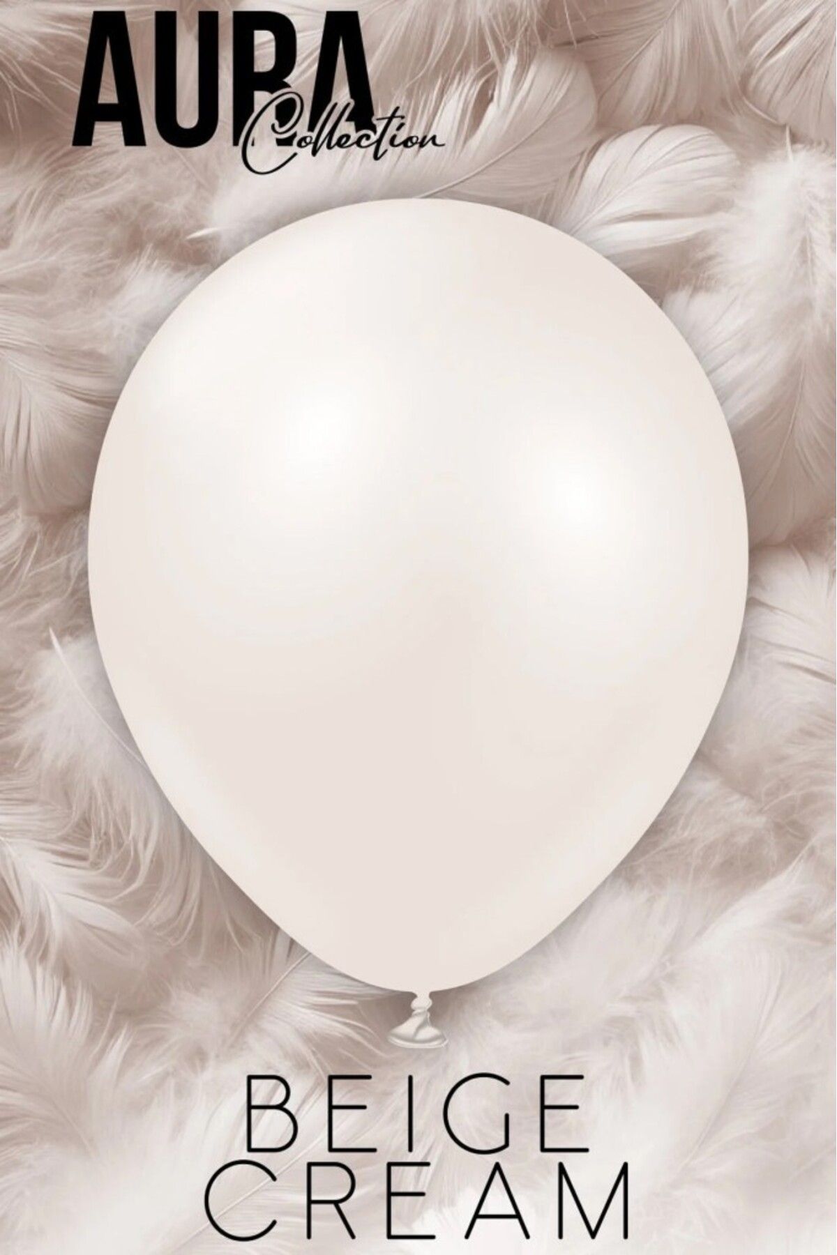 BeySüS Aura Collection Beige Cream Balon (Bej Krem) - 12 İnç - 10 Adet