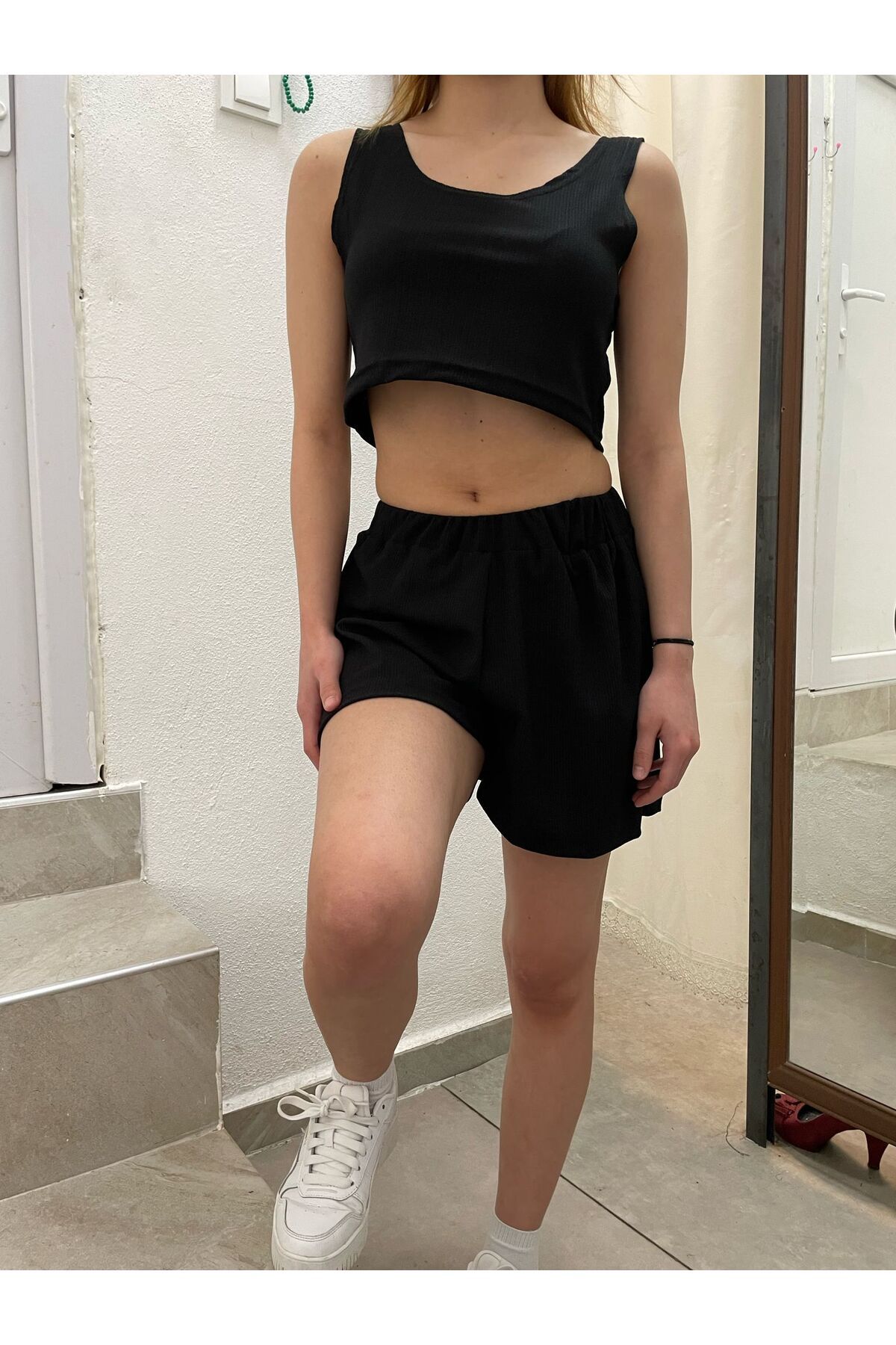 RAYMES Kadın şortlu crop takım