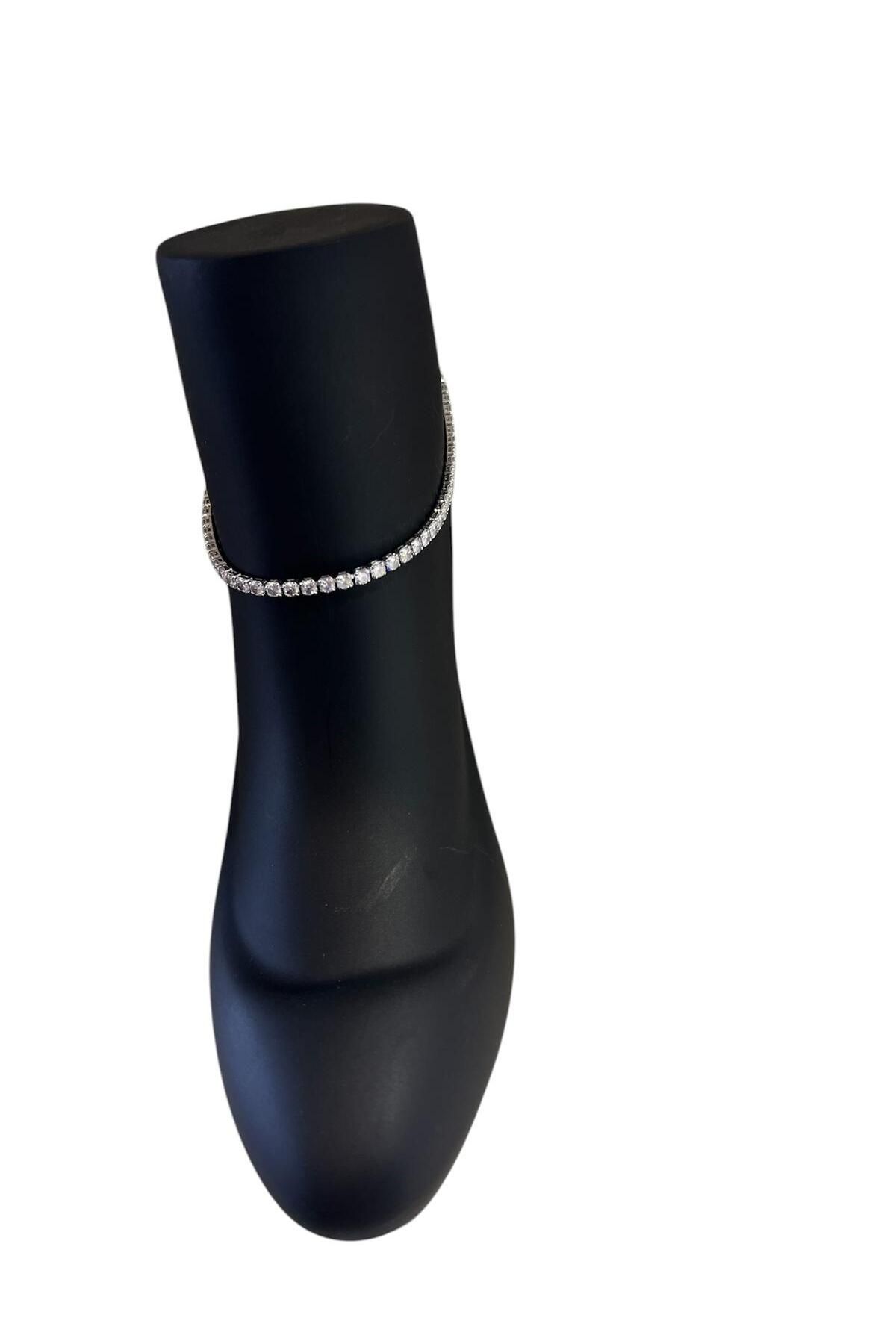 ATELİER BEREN Crystal Touch Kalın Model Gold - Silver Halhal