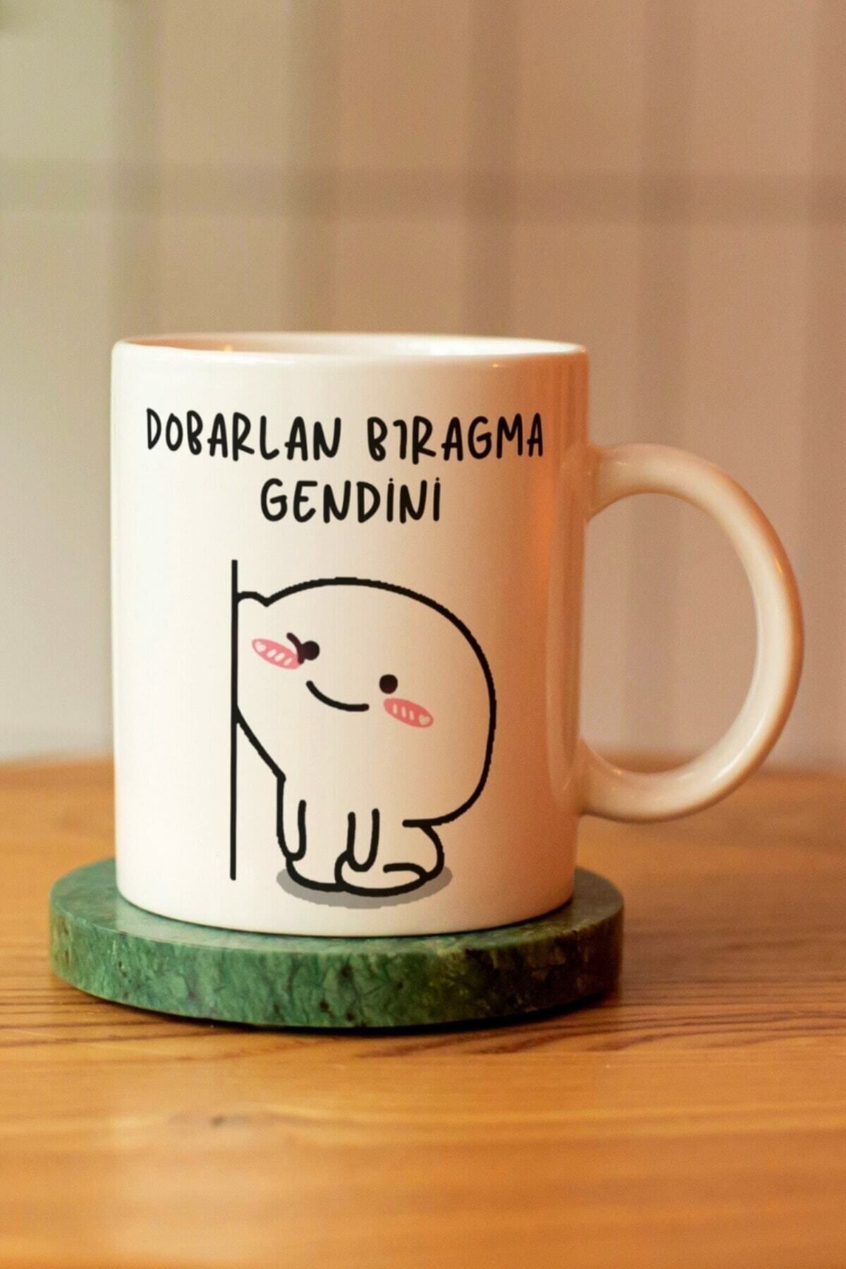 BİBANAPROMOSYON Dobarlan Bıragma Gendini Baskılı Seramik Kahve Çay Kupası