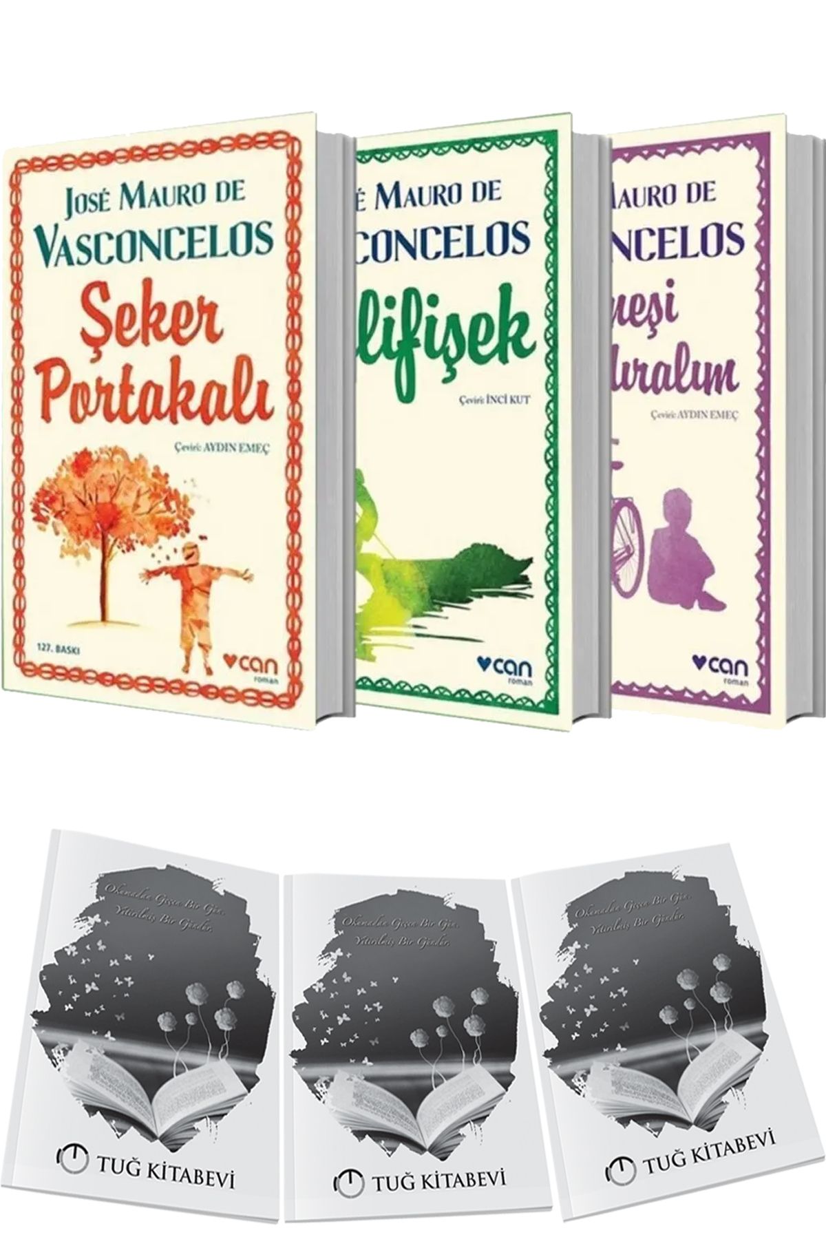 Can Yayınları Şeker Portakalı - Delifişek - Güneşi Uyandıralım Jose Mauro De Vasconcelos 3lü Set + Hediyeli