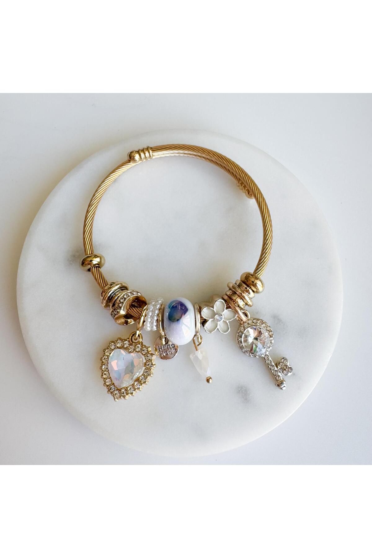 Venus Design Çelik Kalp Charm Bileklik