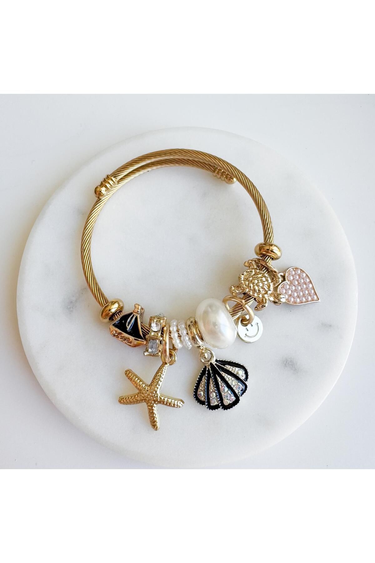 Venus Design Çelik Deniz Kabuğu Charm Bileklik