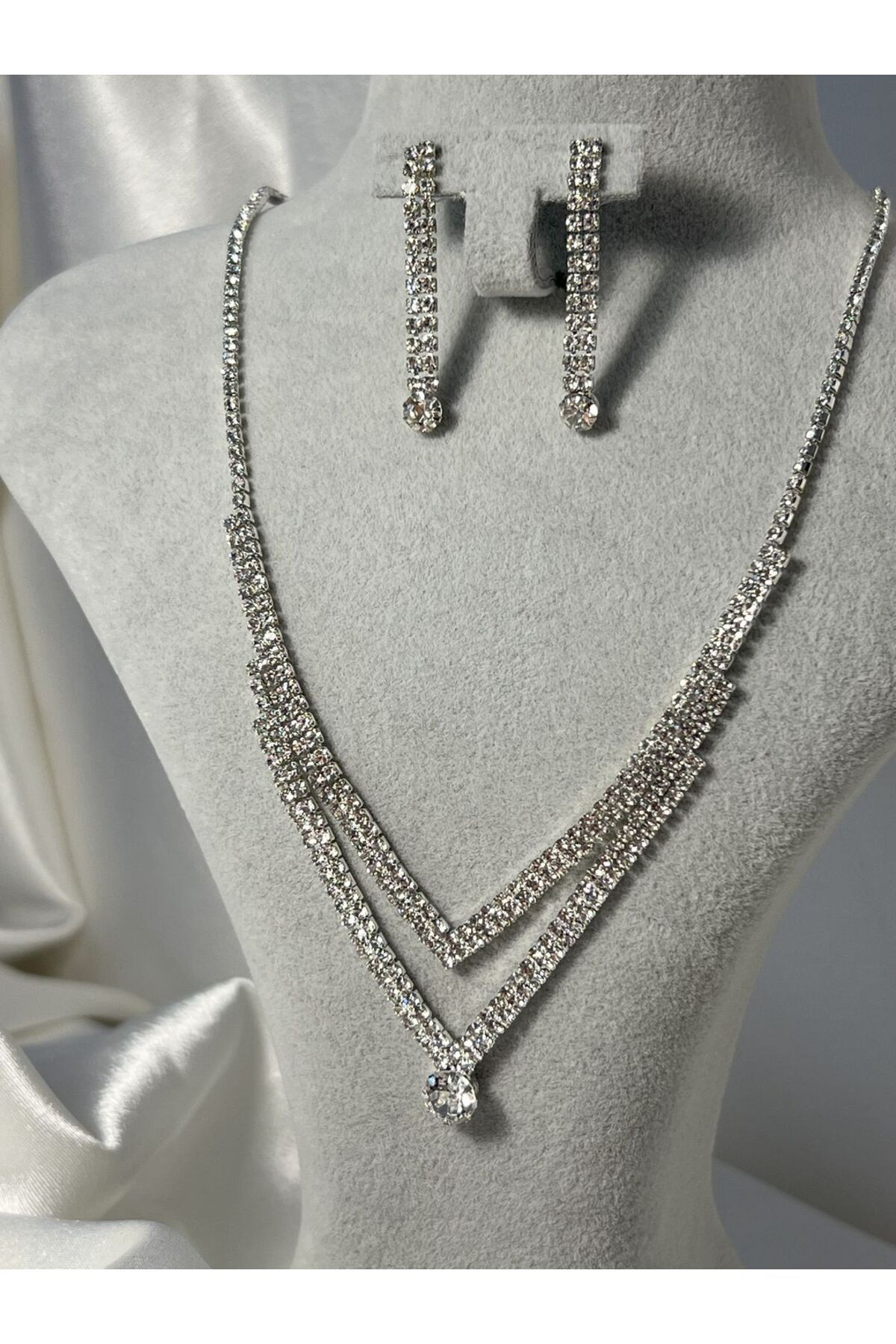 CEY ACCESSORY ZİRKON KOLYE KÜPE SET