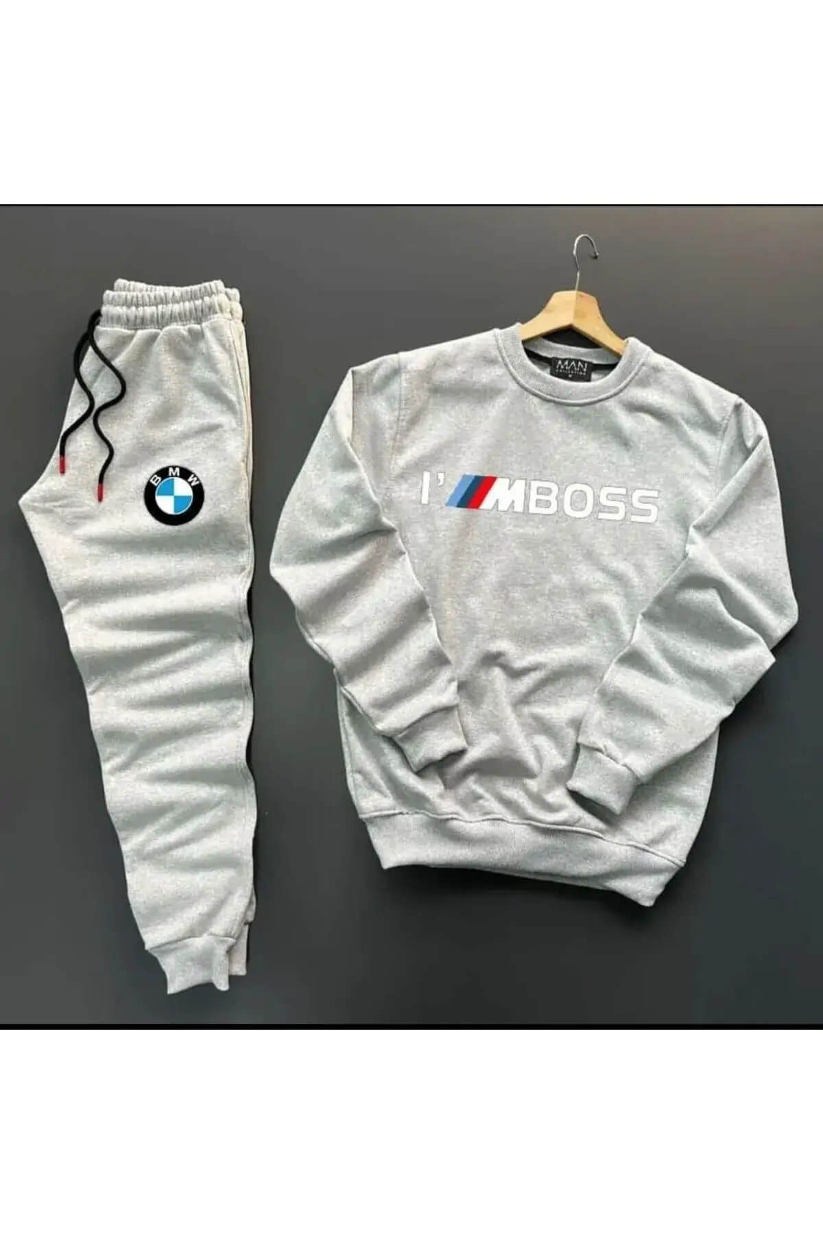 TEXTURA ✅ BMW Erkek Uzun Kollu Alt ve Üst Eşofman Takımı - Spor ve Modern Tasarım