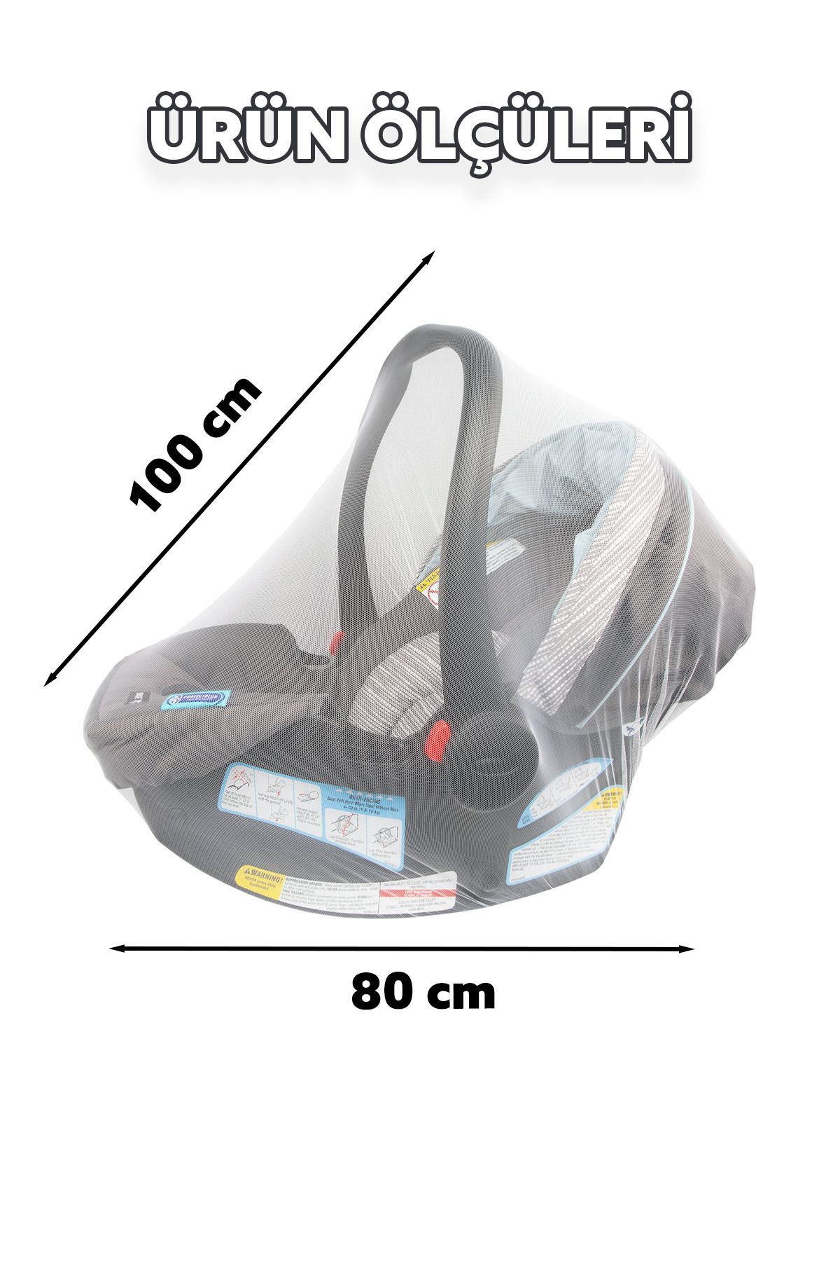 Beatitude-Stroller Fly Screen Compatible with Every Baby Stroller Mosquito Net Canopy Washable Fine Mesh Mother Kids Products 3