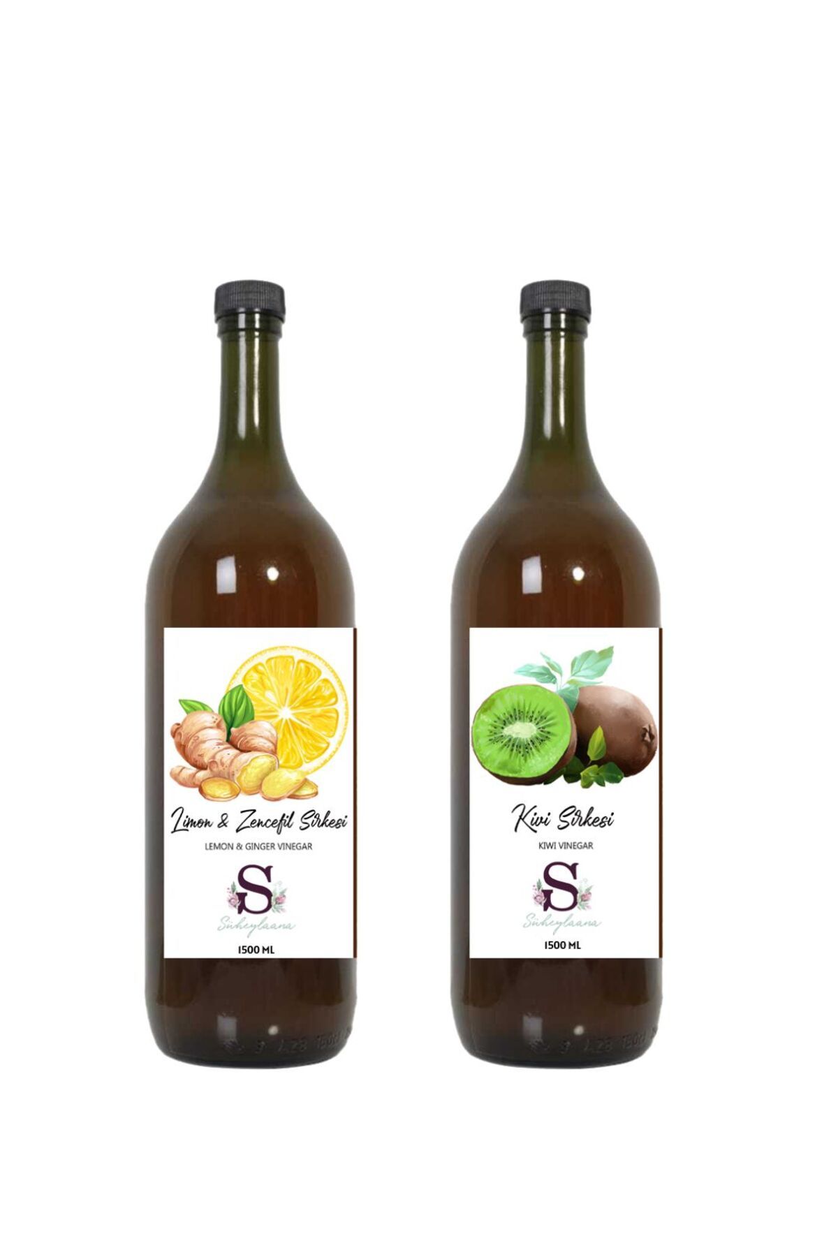 Süheylaana Doğal Limon & Zencefil Sirkesi 1500 Ml - Doğal Kivi Sirkesi 1500 Ml