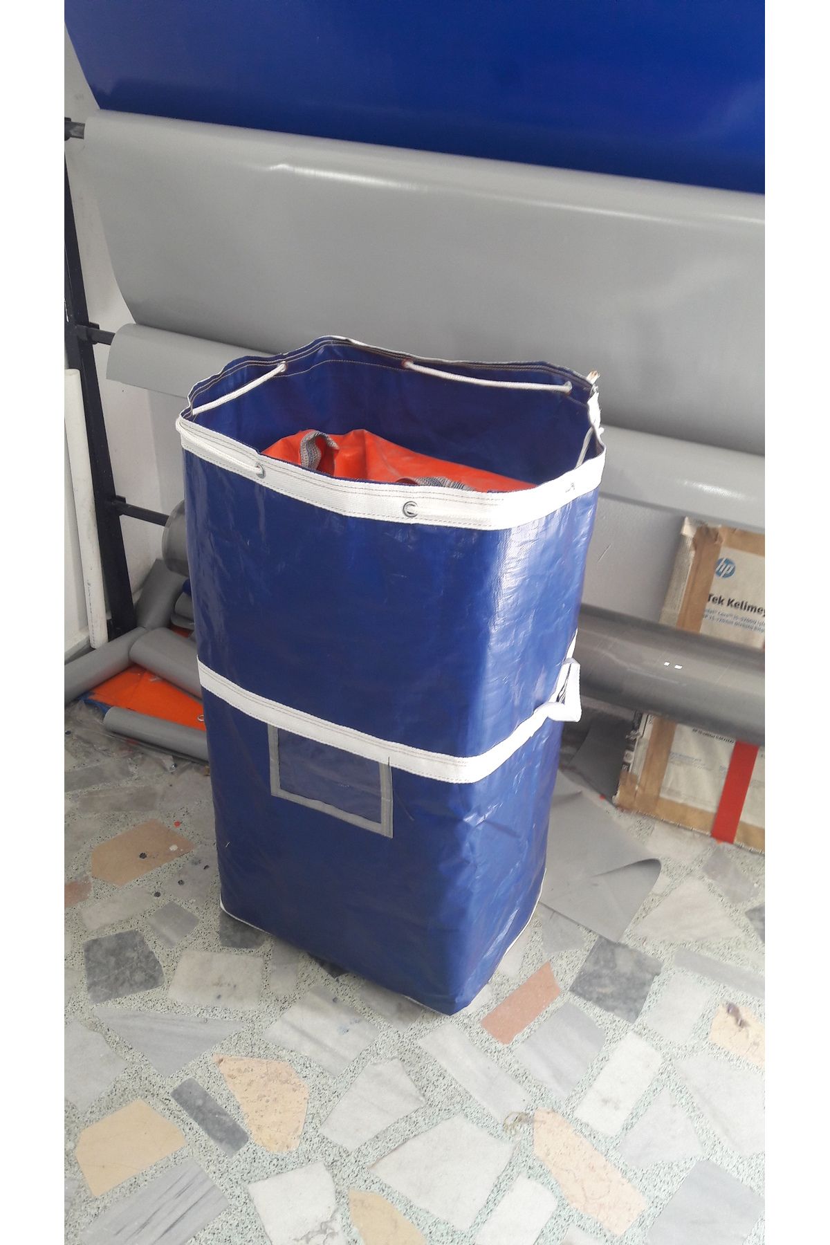 AKAN GRUP TEKSTİL İŞ EV TAŞIMA TORBASI KAPAKLI ALTI ÇİFT KATLI 40X50X100 ÖLÇÜLERİNDE