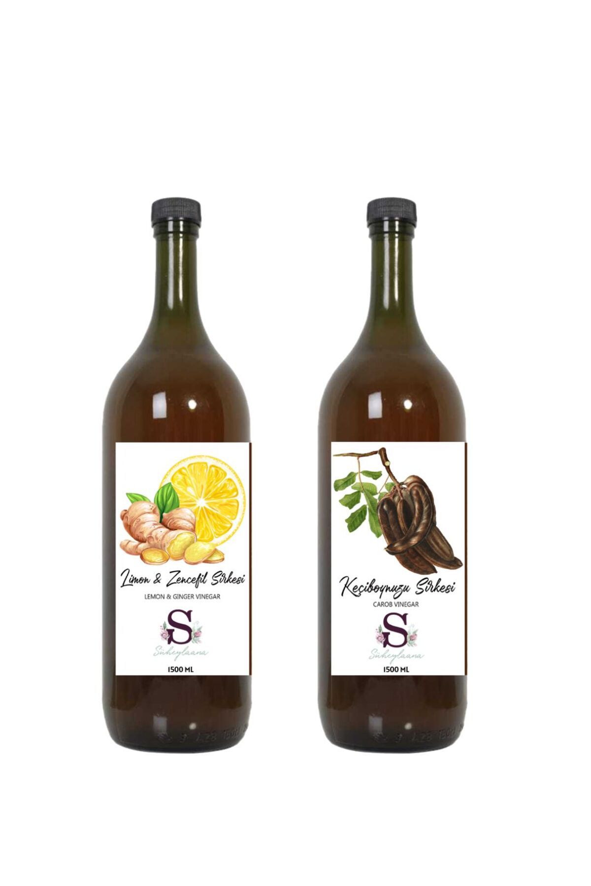 Süheylaana Doğal Limon & Zencefil Sirkesi 1500 Ml - Doğal Keçiboynuzu Sirkesi 1500 Ml
