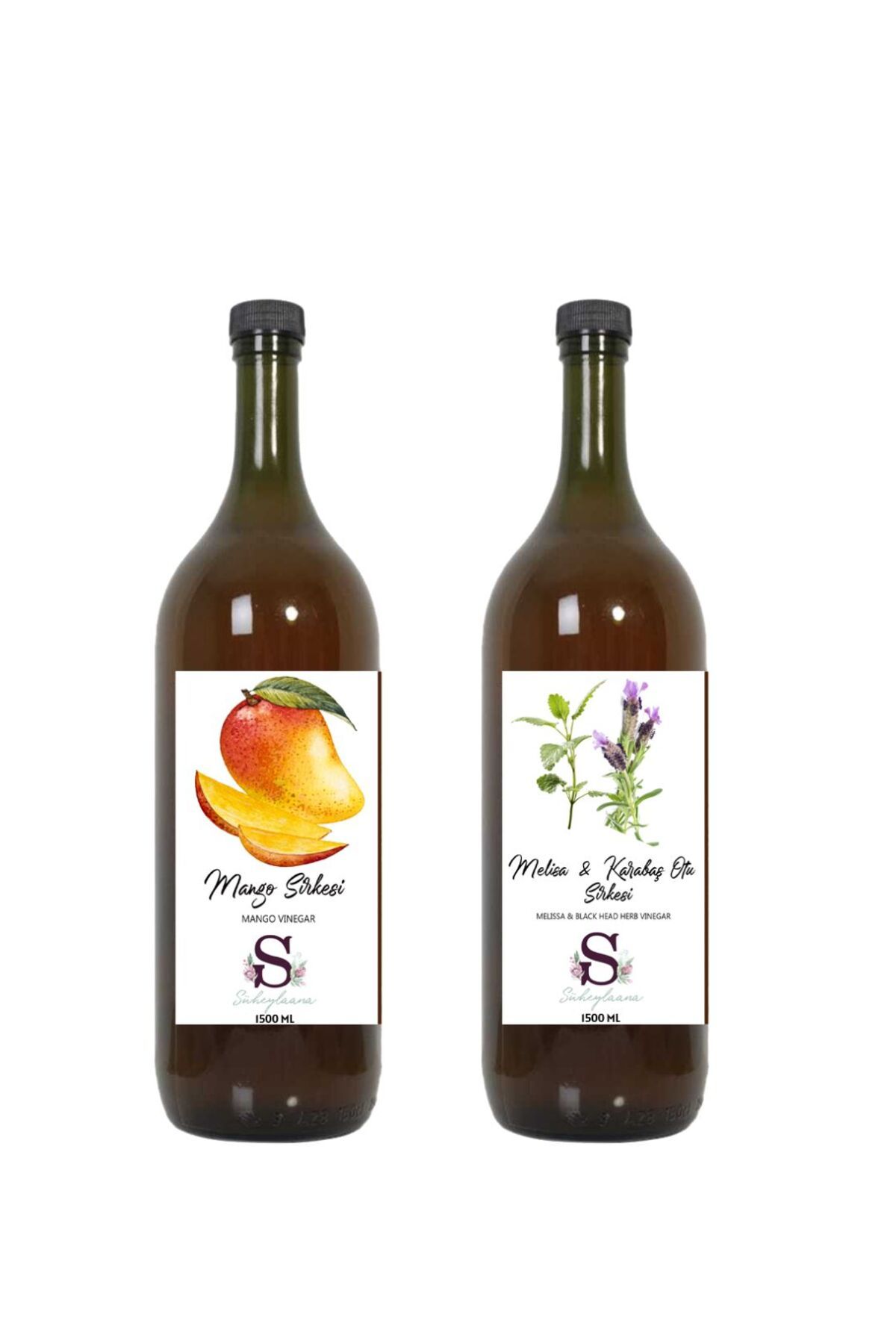 Süheylaana Doğal Mango Sirkesi 1500 Ml - Doğal Melisa Karabaş Otu Sirkesi 1500 Ml