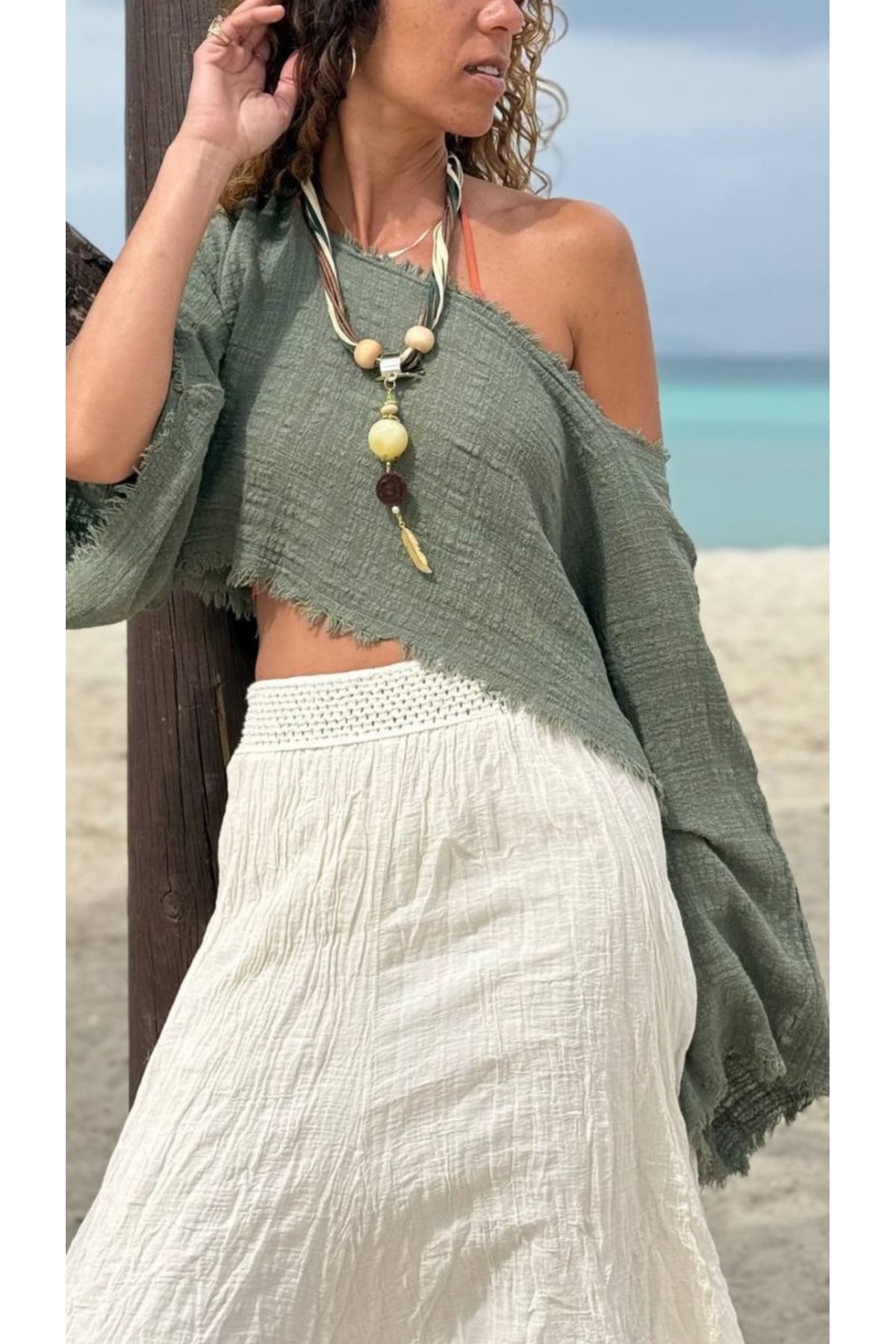 TEXTURA ✅ Kayık Yaka Omuz Açık Bluz - Duru Model, Rahat ve Modern