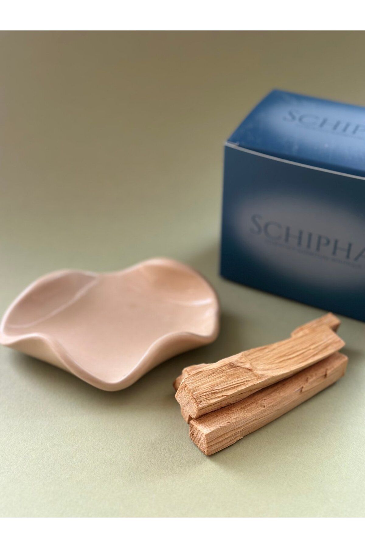 SCHİPHA DÖRTLÜ PALO SANTO VE EL YAPIMI SERAMIK SET