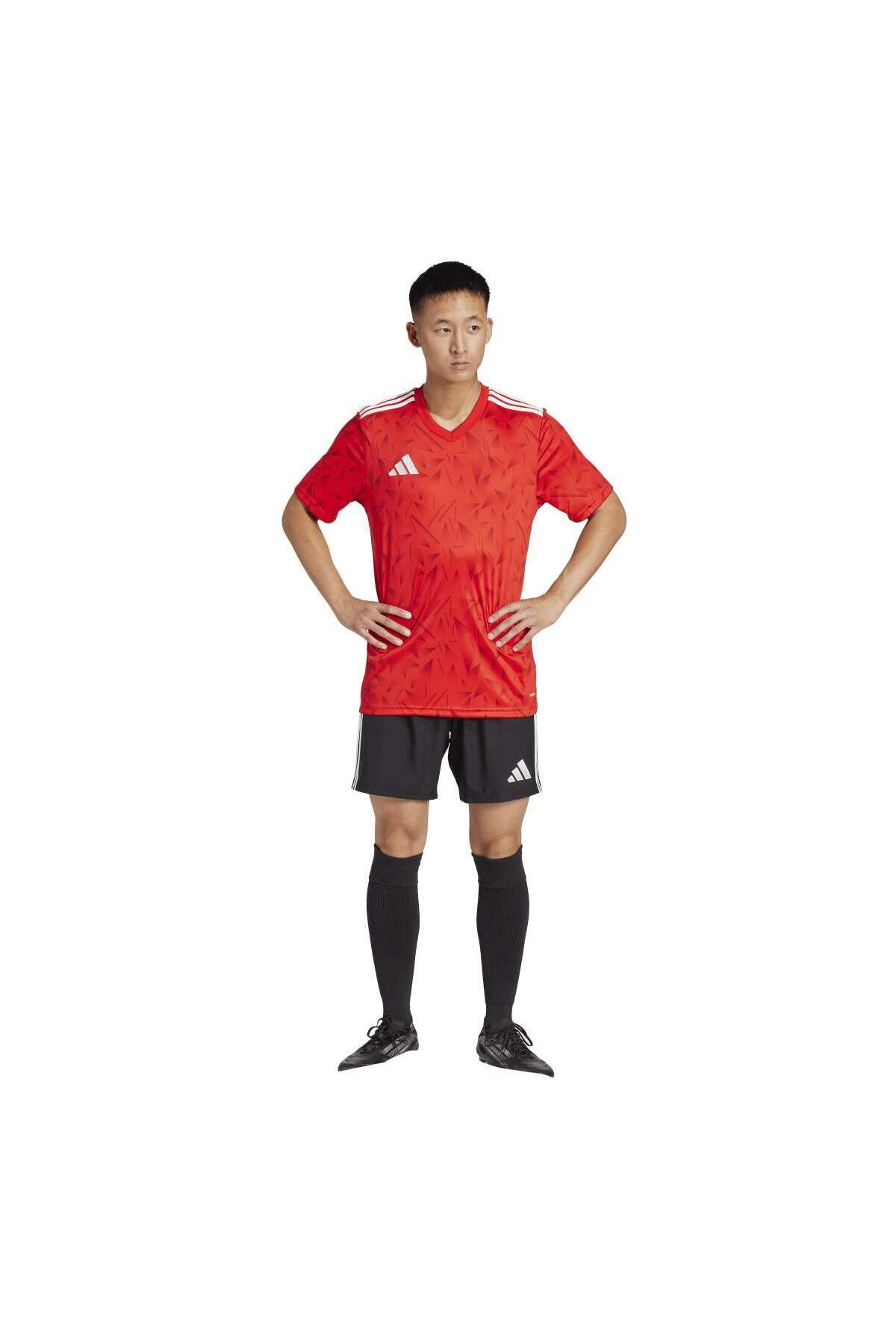adidas-Icon 25 Jsy m Men's Red V-Neck T-Shirt 5