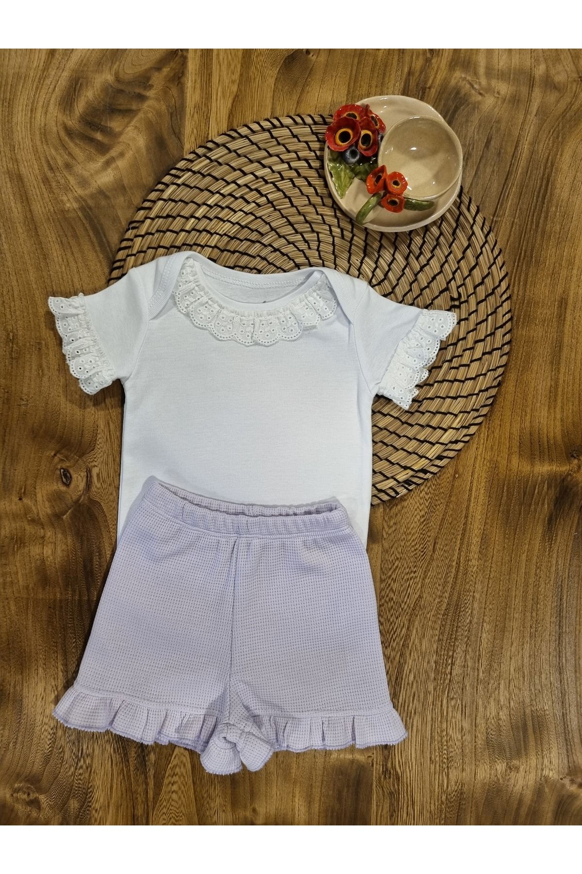 BabyCo KIZ BEBEK ŞORTLU TAKIM