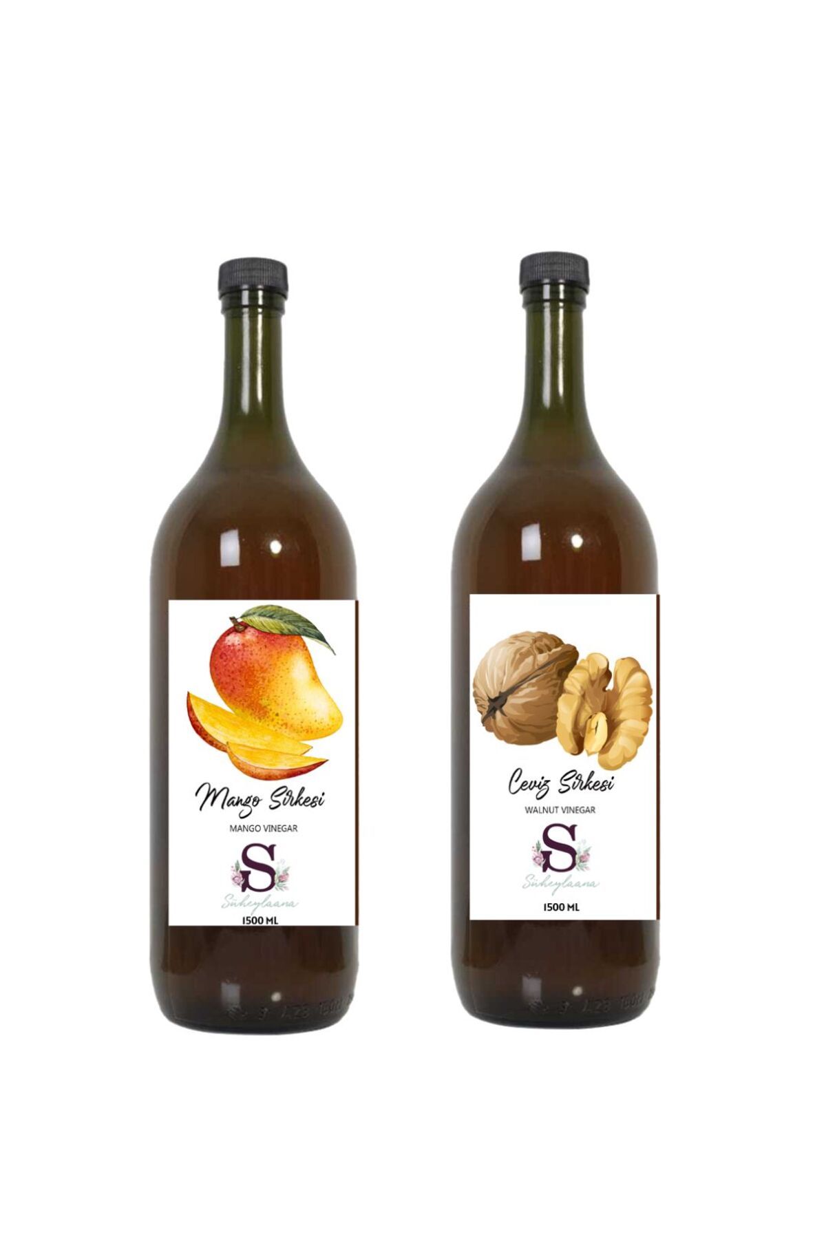 Süheylaana Doğal Mango Sirkesi 1500 Ml - Doğal Ceviz Sirkesi 1500 Ml