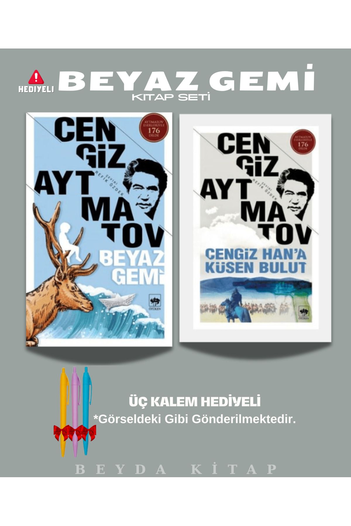 Bilge Kültür Sanat Beyaz Gemi - Cengiz Han'a Küsen Bulut - Cengiz Aytmatov - Kalem Hediyeli - Kitap Seti