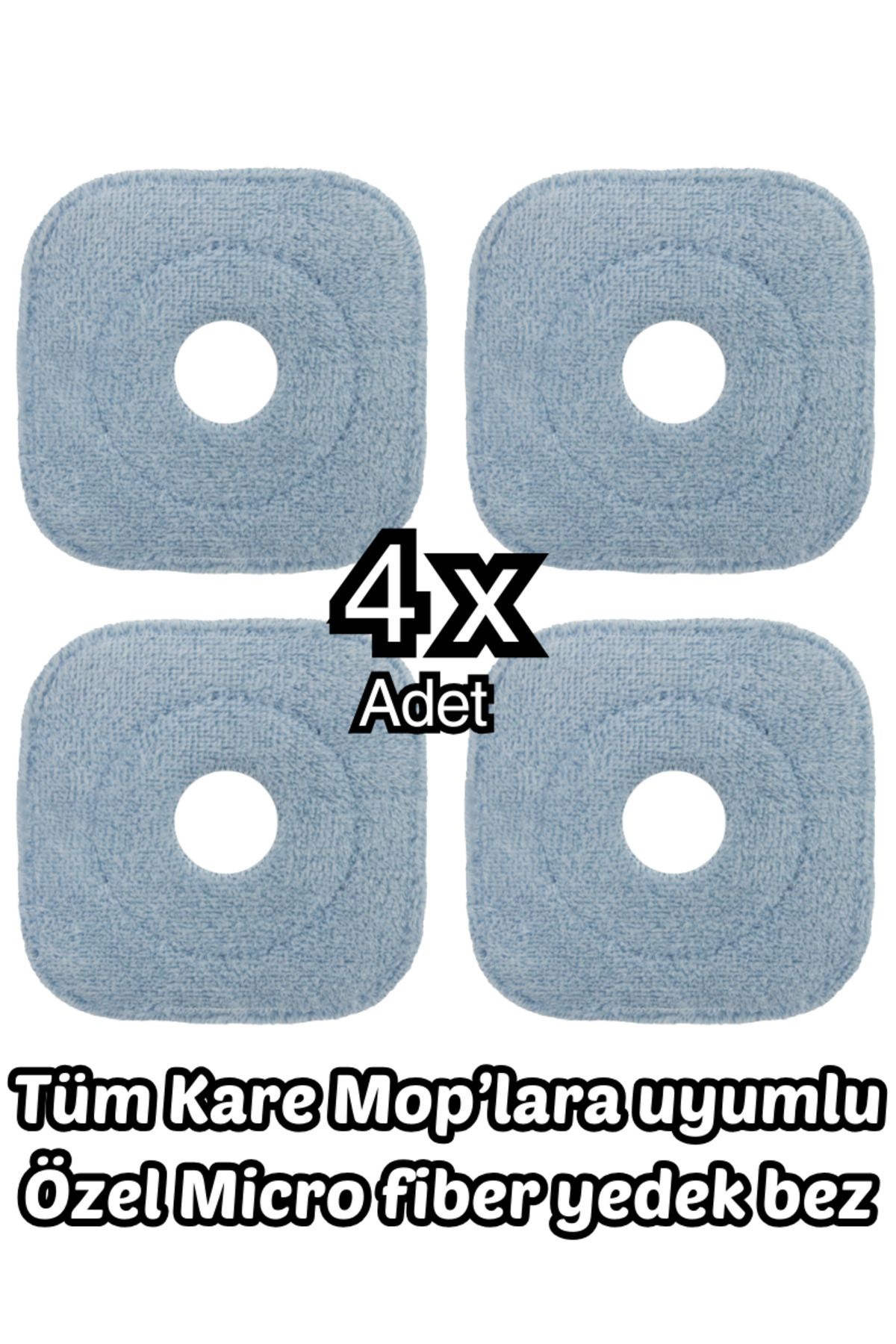 Comprox Wondero 4lü bez , 4 Lü yedek bez , Kare mop bezi