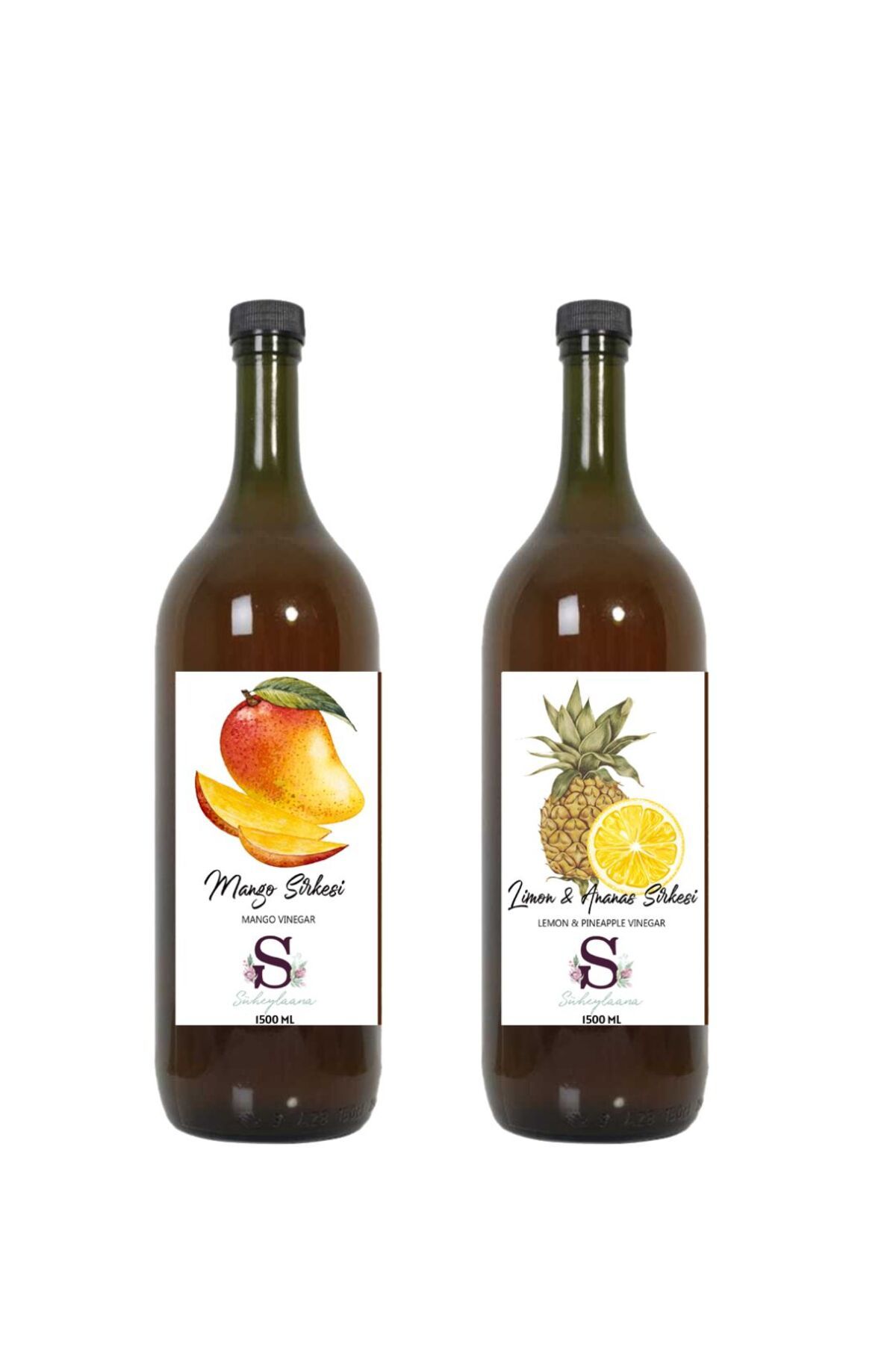 Süheylaana Doğal Mango Sirkesi 1500 Ml - Doğal Limon & Ananas Sirkesi 1500 Ml