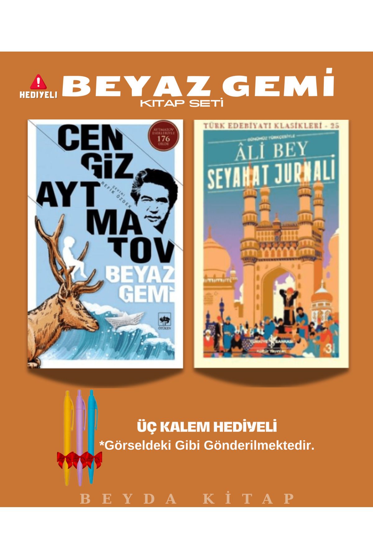 Bilge Kültür Sanat Beyaz Gemi - Seyahat Jurnali - Cengiz Aytmatov - Kalem Hediyeli - Kitap Seti