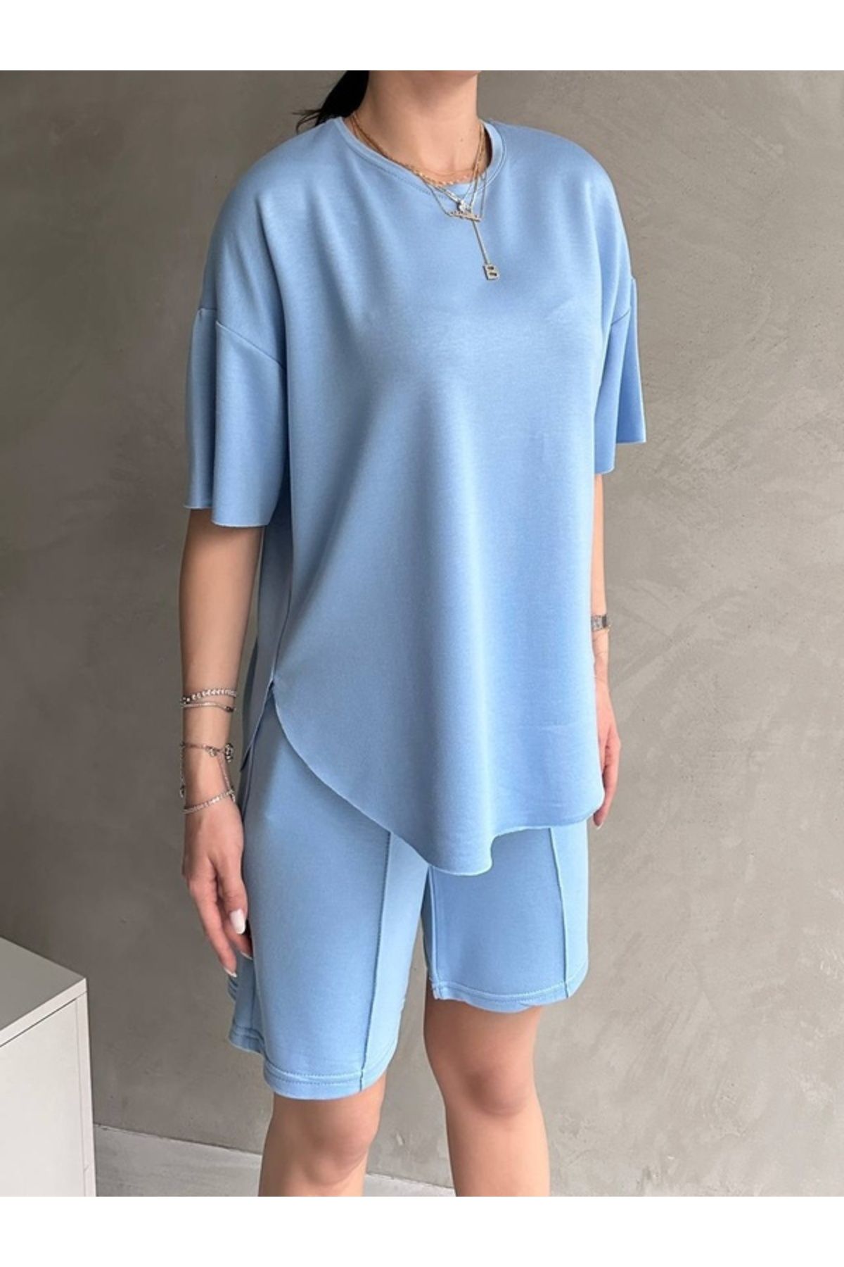 Butik Modal Kumaş Şortlu Takım