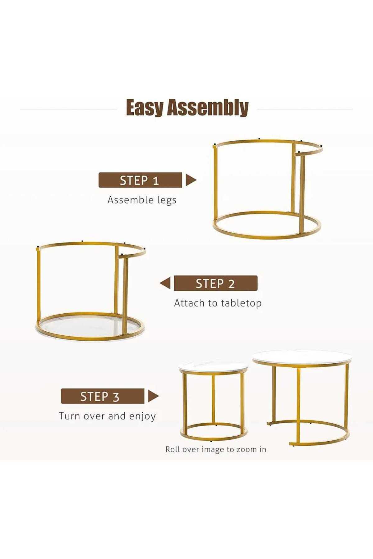 Generica-Two nesting tables with a marble design for decoration and ornamentation 5