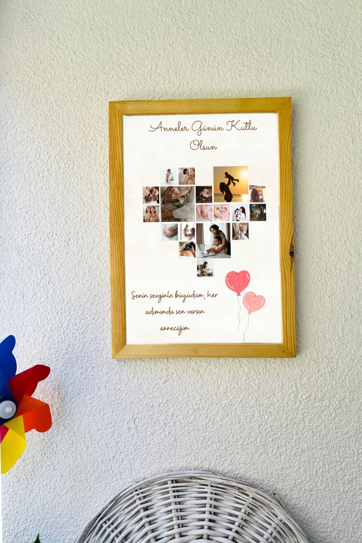 baucollection Kişiselleştirilmiş Anneler Günü Özel El Yapımı Ahşap Tablo