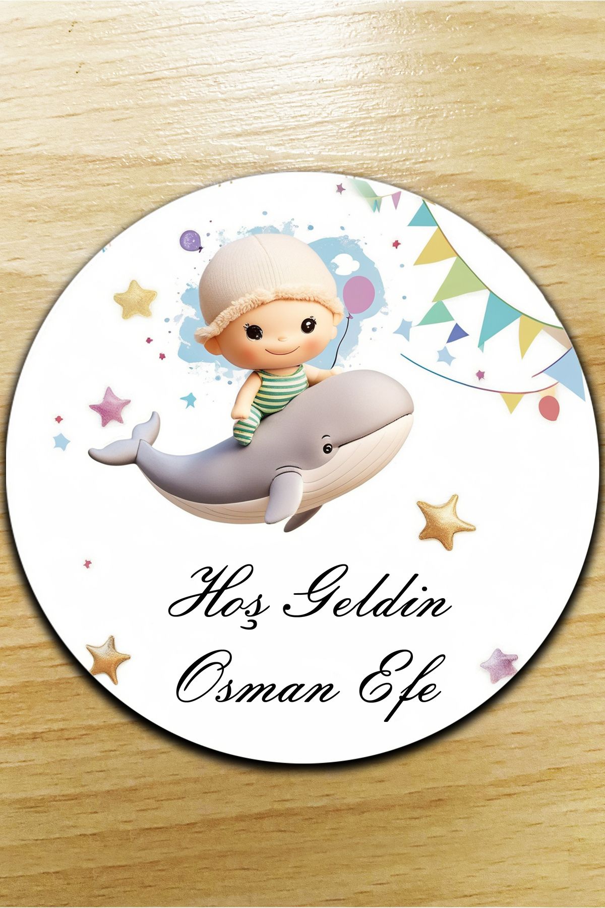 Emr Store Balina üstünde oturan oyuncak bebek Magnet Bebek Magnet 10 Adet Hediyelik Çocuk Magnet