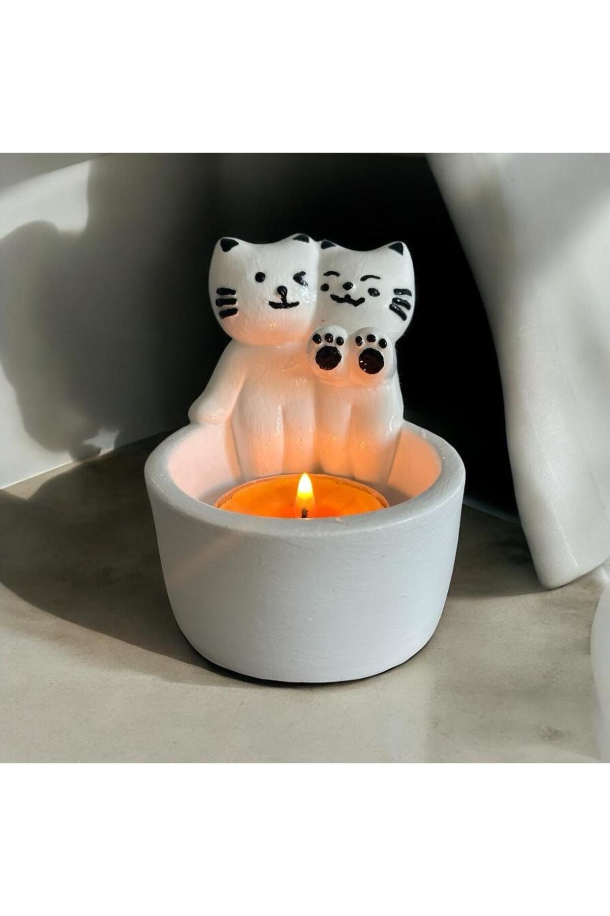 CHEMOOD Isınan Sevgili Çift Tealight Mumluk