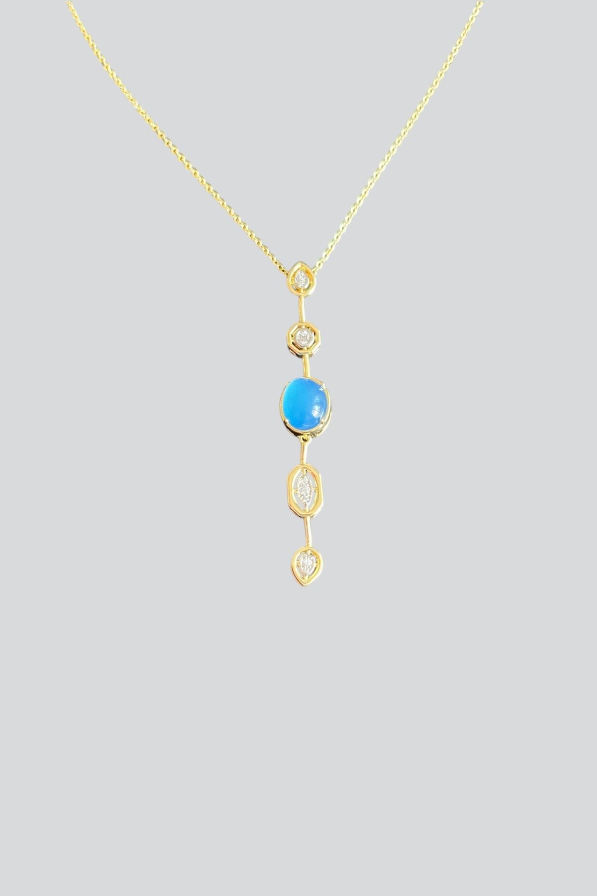 stravis Gold Taşlı Kolye