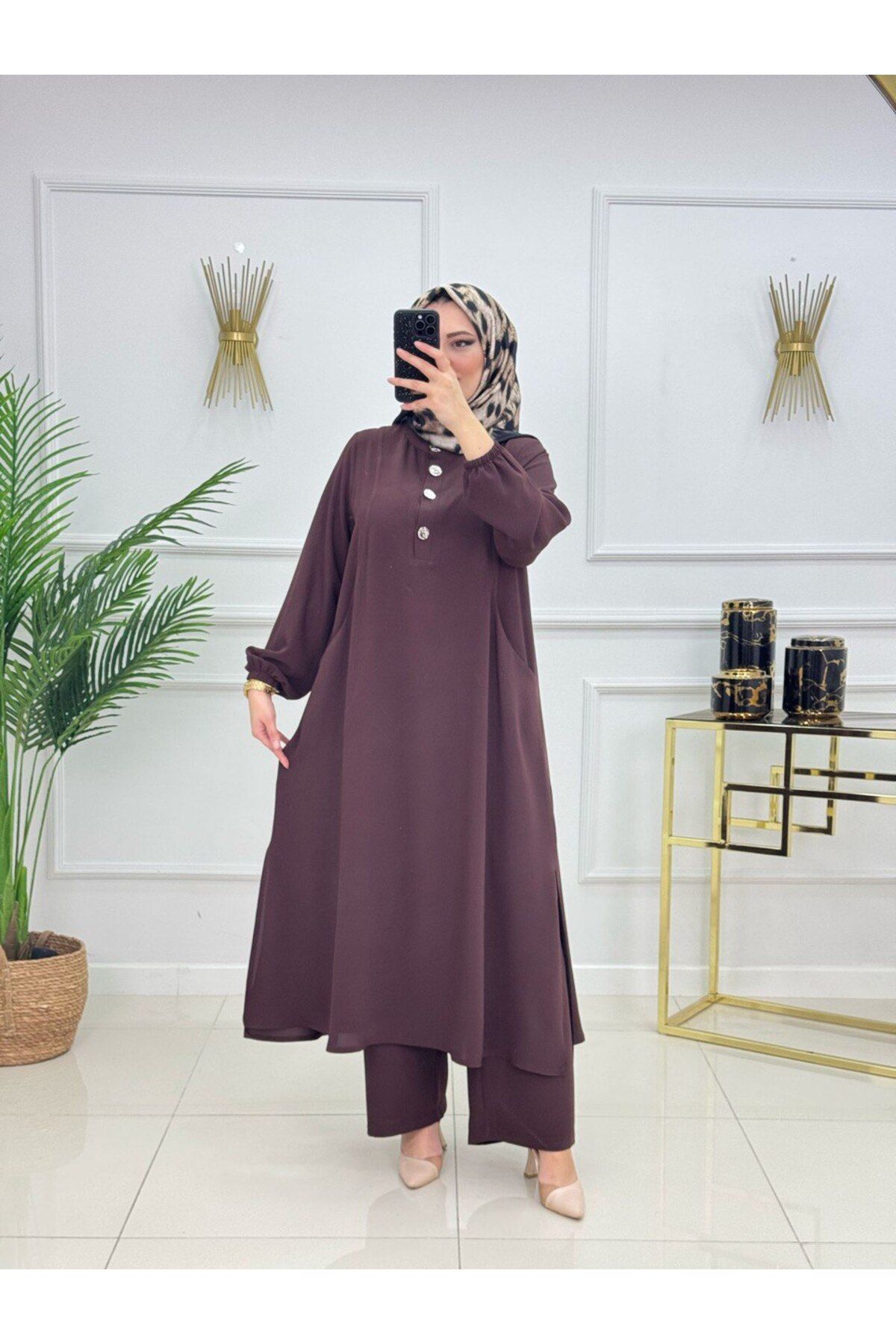 VALENS BOUTİQUE Kadın Tesettür 2'Li Takım Tunik & Pantolon