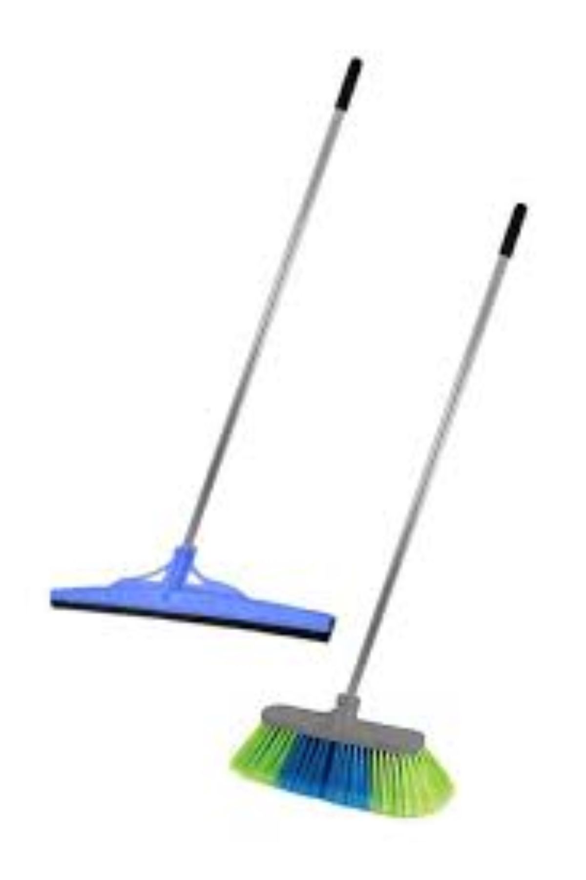 YAKTO 2Lİ SET--Metal saplı 40 cm çekpas/çekçek/yersil ve metal saplı oto/araç/yer fırçası-süpürgesi