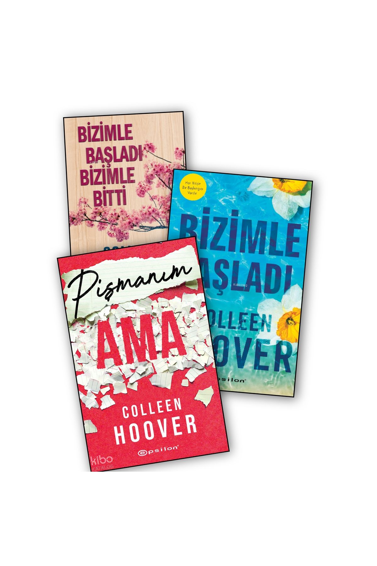 Epsilon Yayınevi Bizimle Başladı Bizimle Bitti - Bizimle Başladı - Pişmanım Ama Colleen Hoover 3 lü Kitap Seti