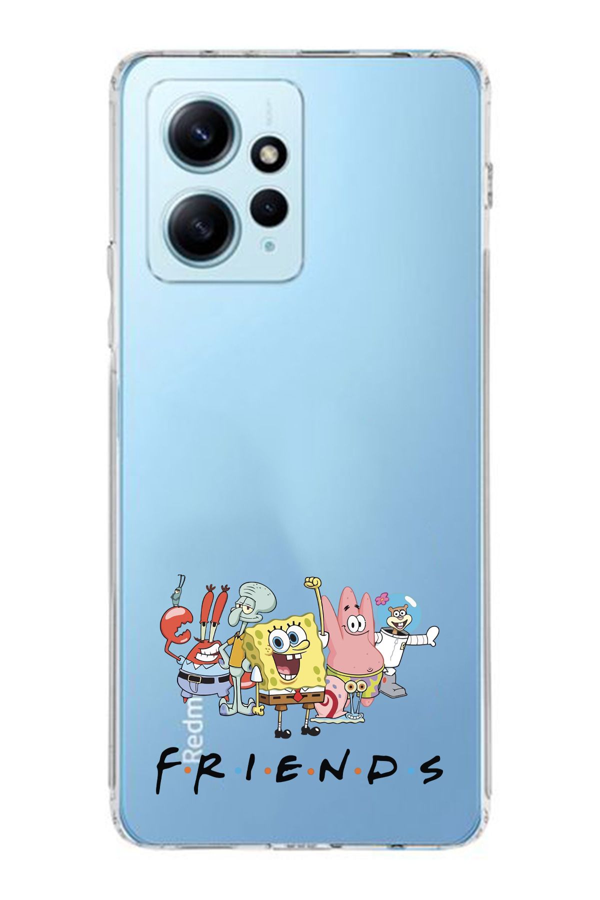 moonset Xiaomi Redmi Note 12 4G Uyumlu Friends Tasarımlı Baskılı Şeffaf Telefon Kılıfı
