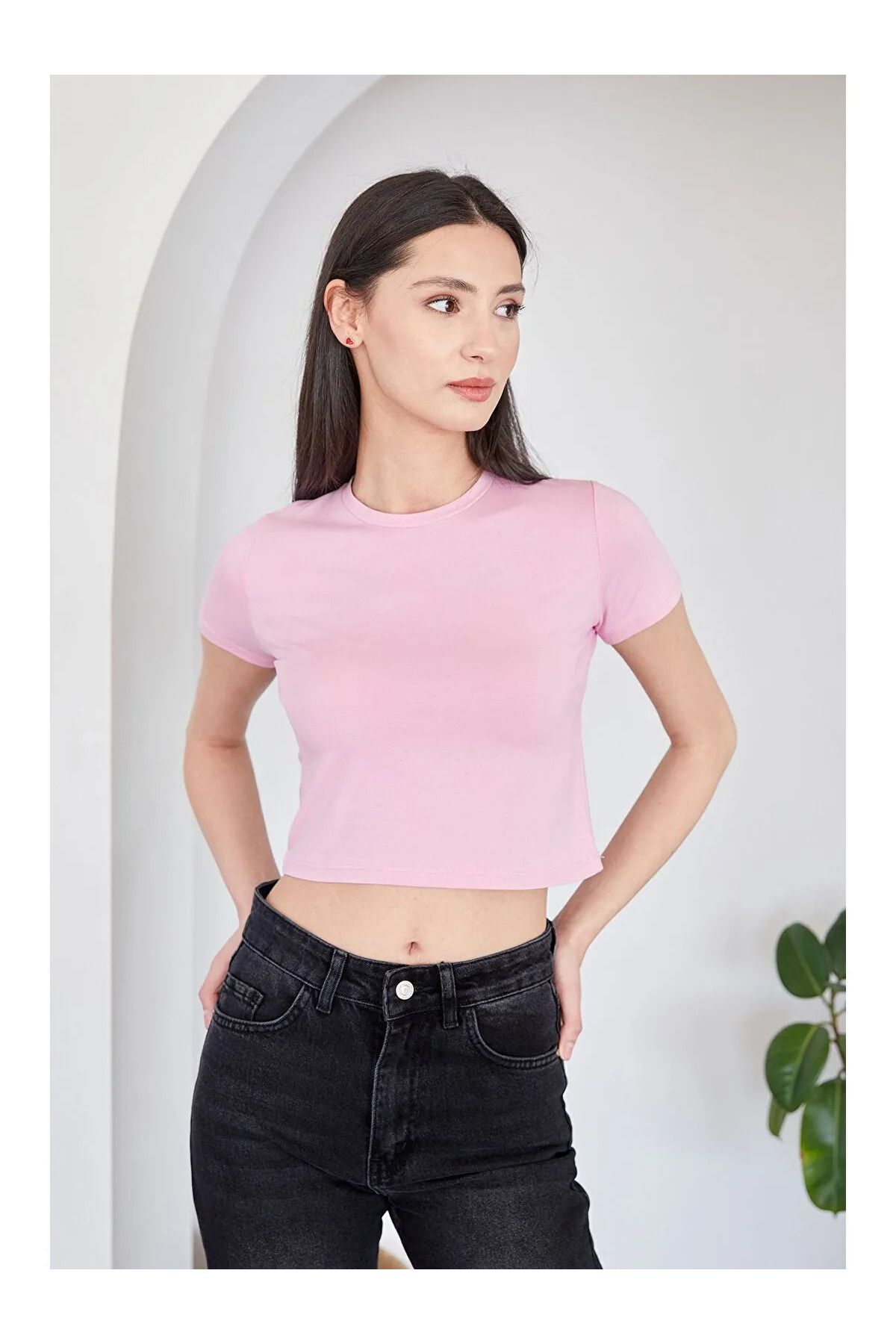 Home Basic Crop Tshirt